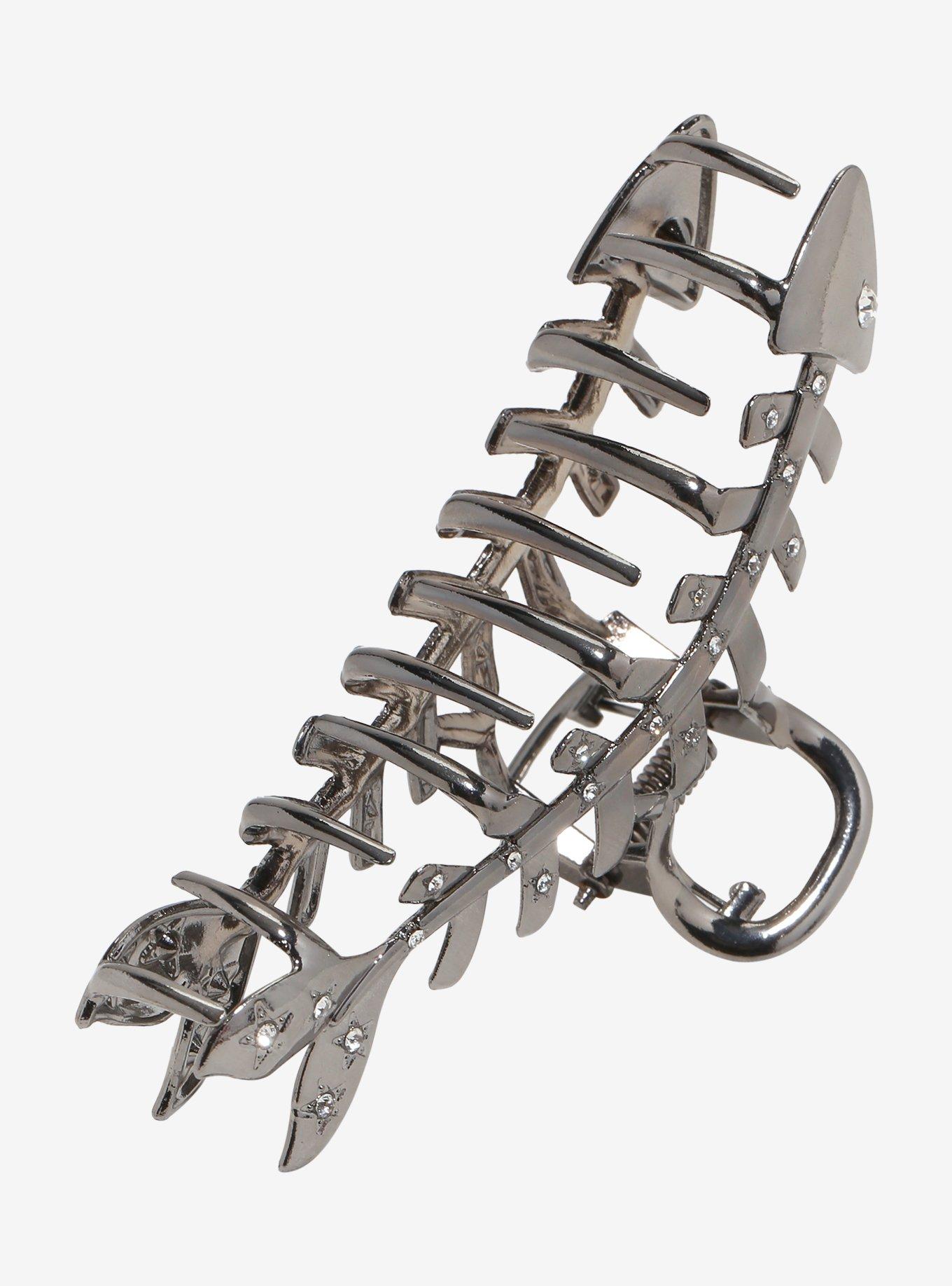 Social Collision Fish Bone Claw Hair Clip, , alternate