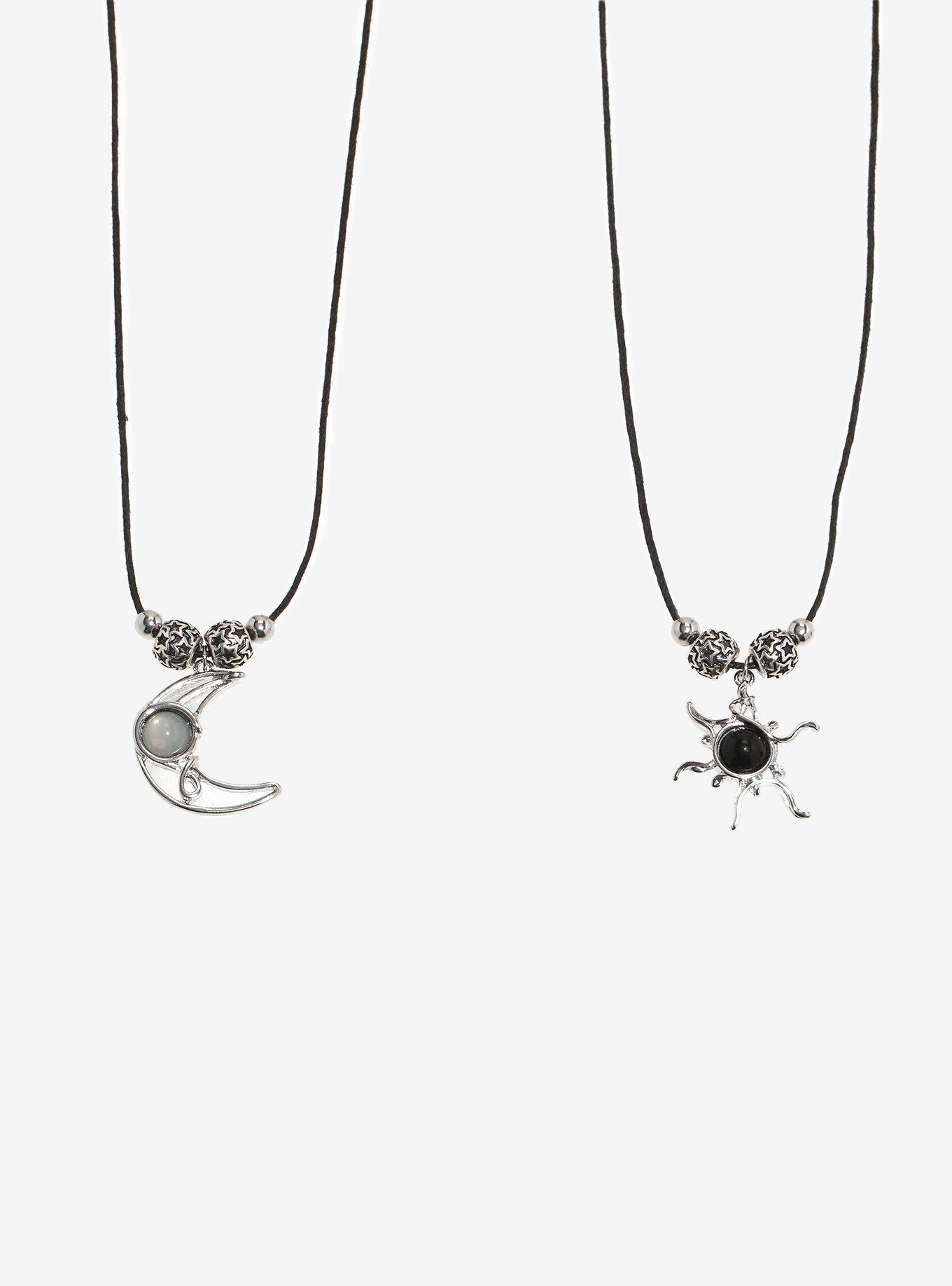 Cosmic Aura Sun & Moon Best Friend Necklace Set, , alternate