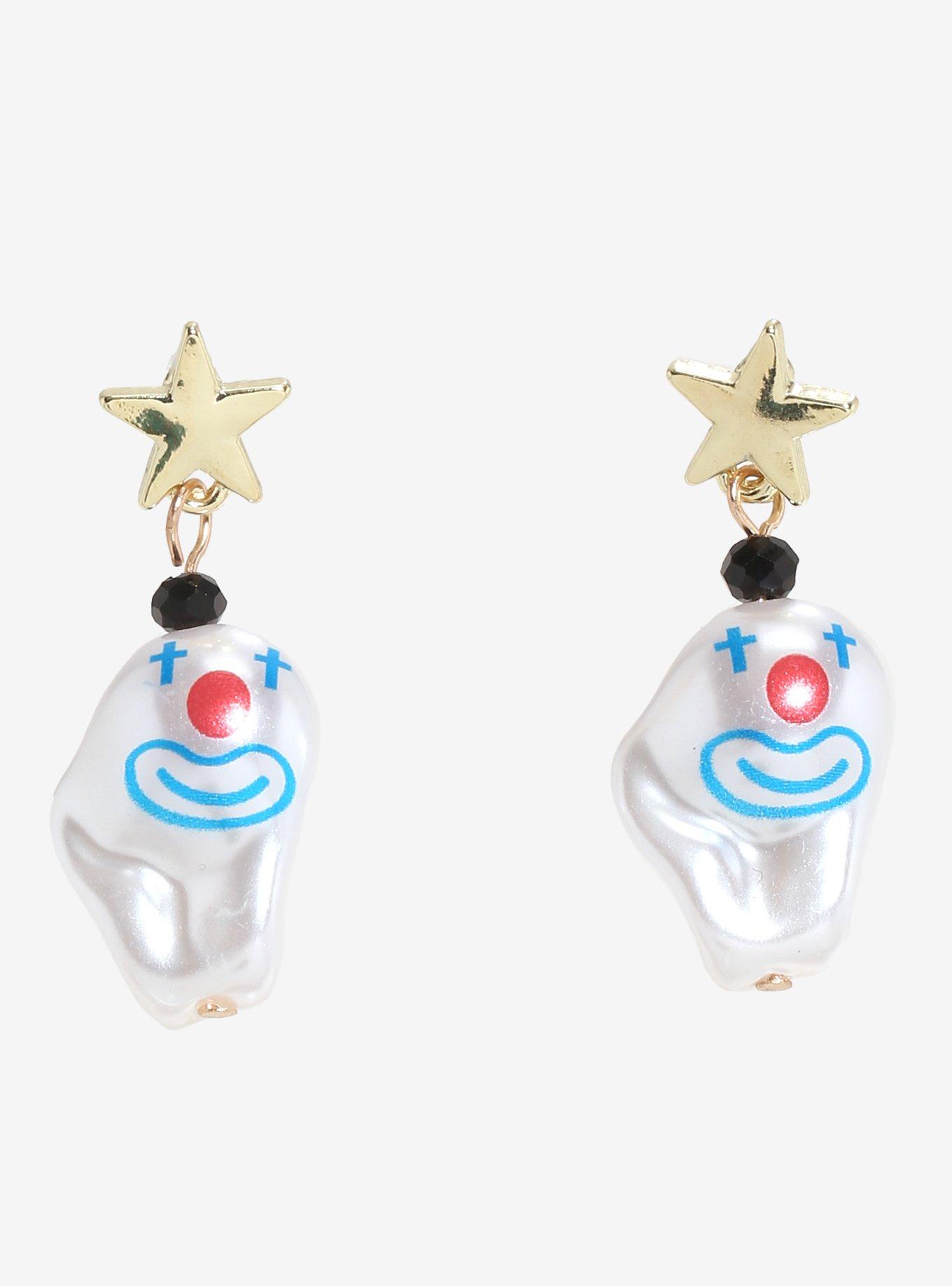 Pearlescent Clown Star Earrings, , alternate