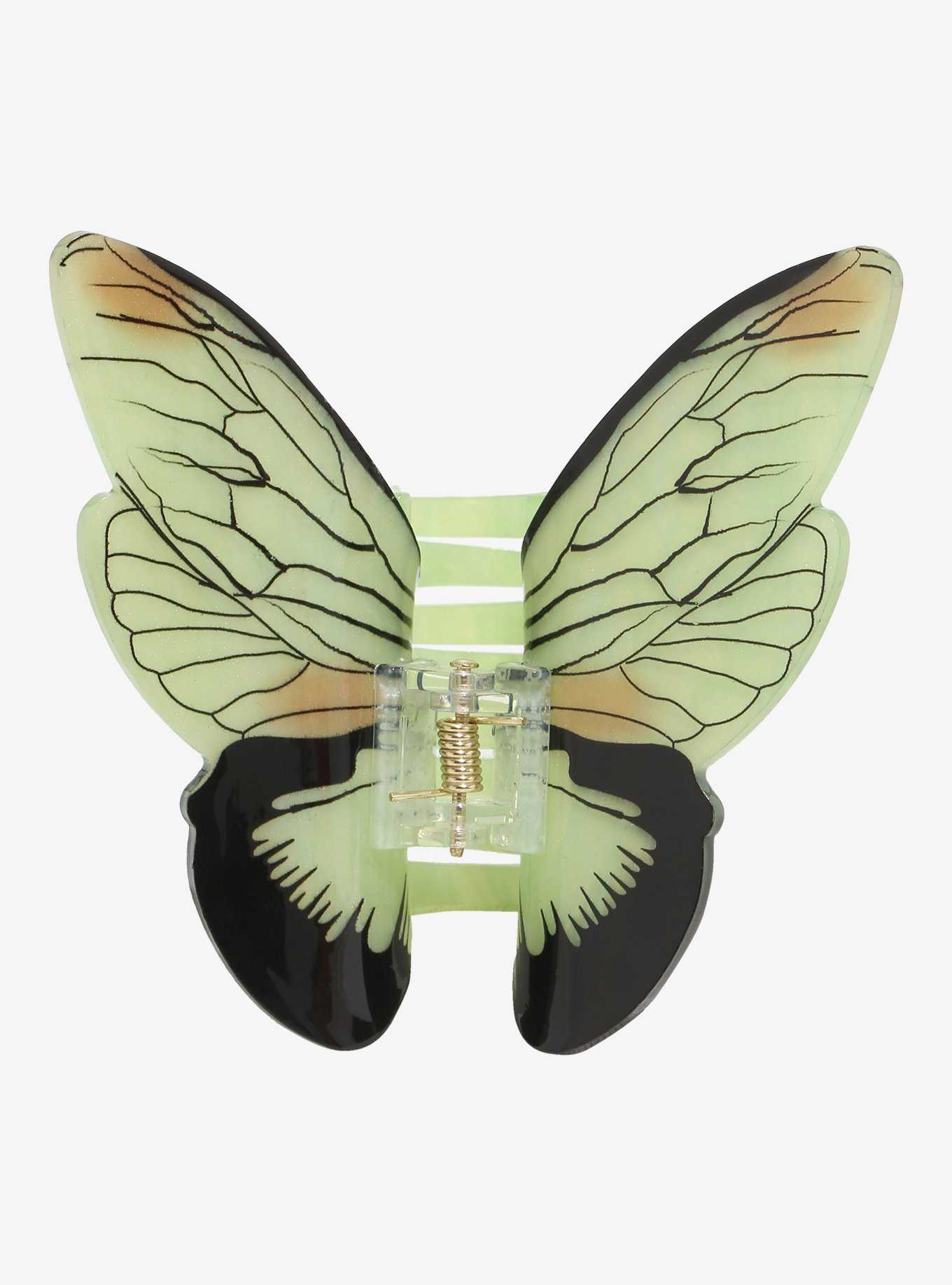 Thorn & Fable Green Butterfly Claw Hair Clip, , hi-res
