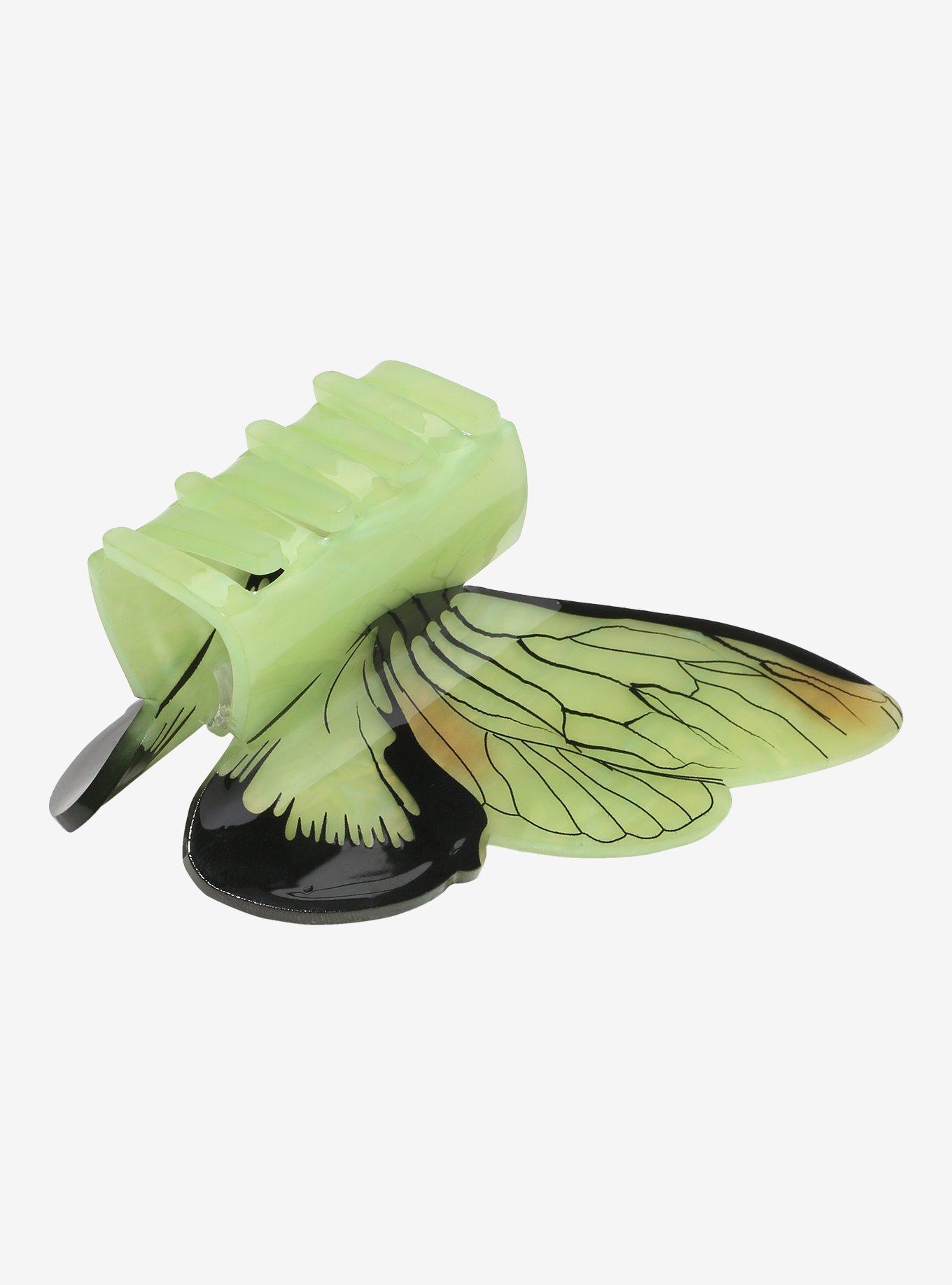 Thorn & Fable Green Butterfly Claw Hair Clip, , alternate