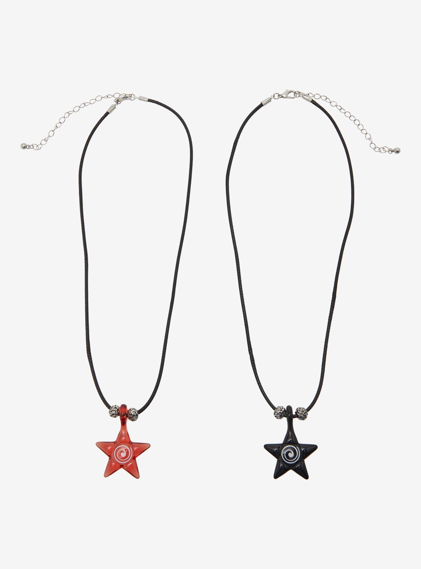 Social Collision Glass Spiral Star Best Friend Necklace Set, , hi-res