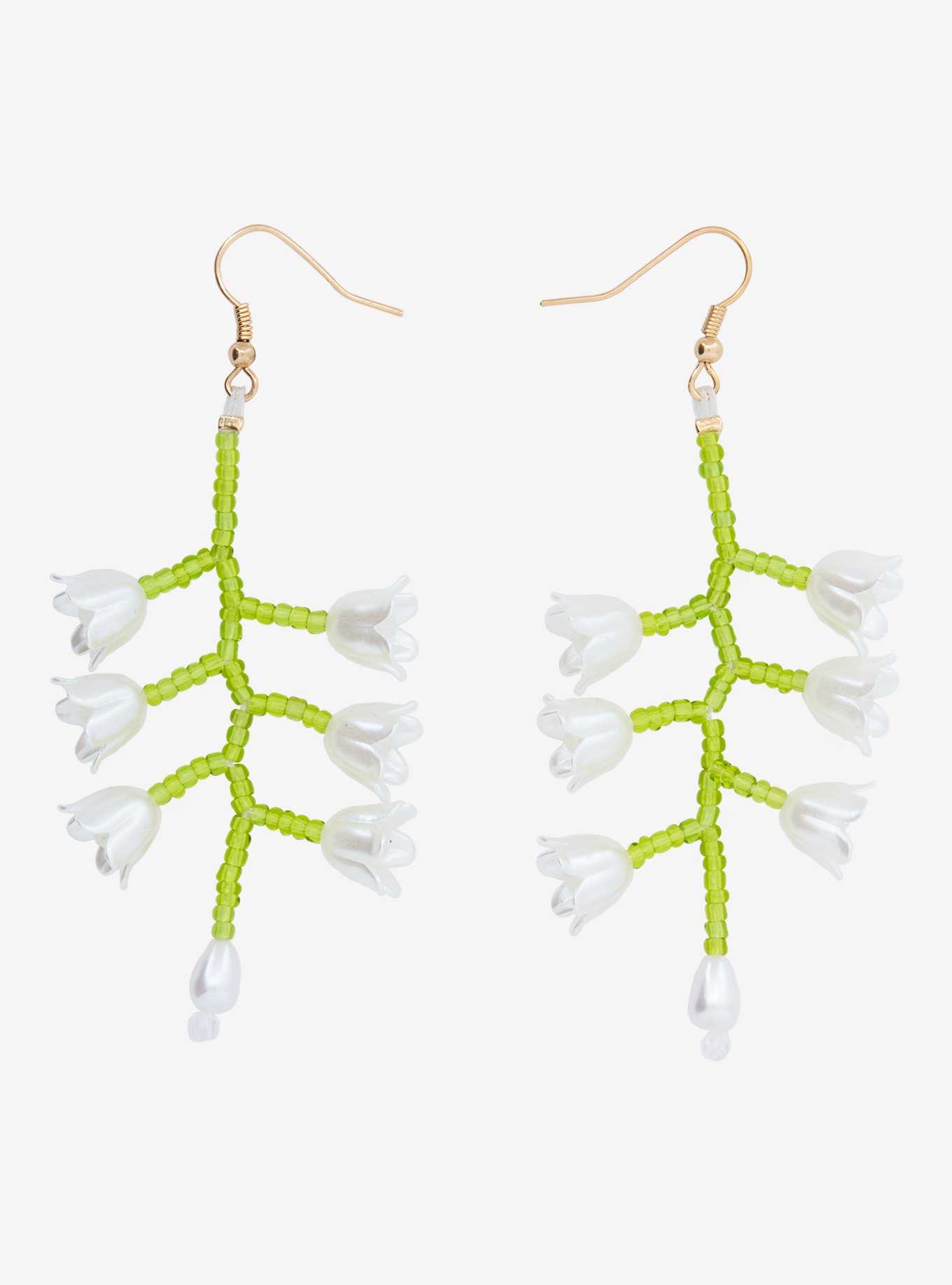 Thorn & Fable Flower Bunch Bead Drop Earrings, , hi-res