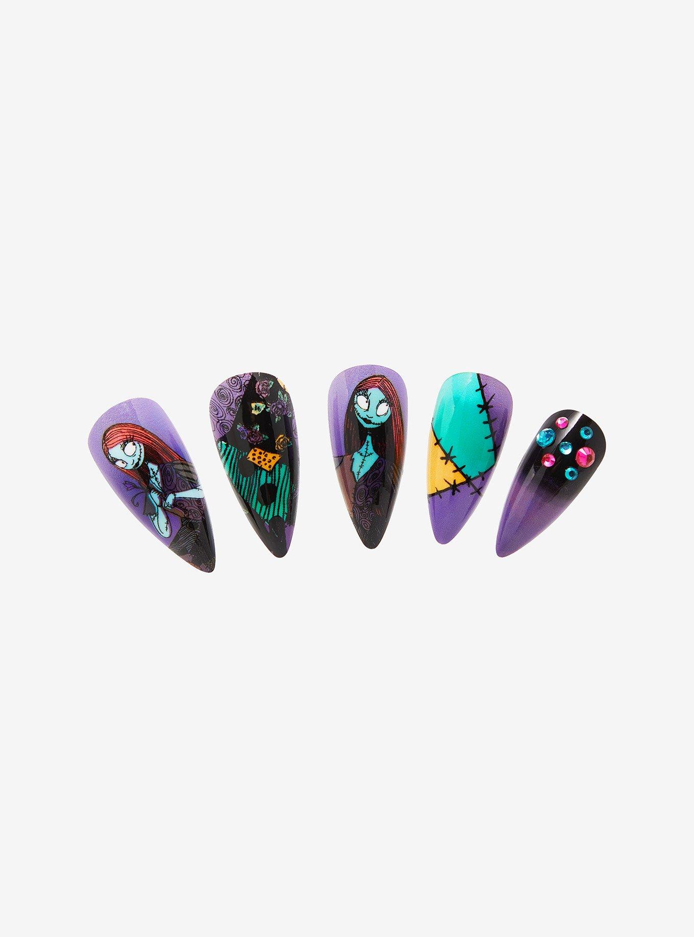 The Nightmare Before Christmas Sally Faux Nail Set, , alternate