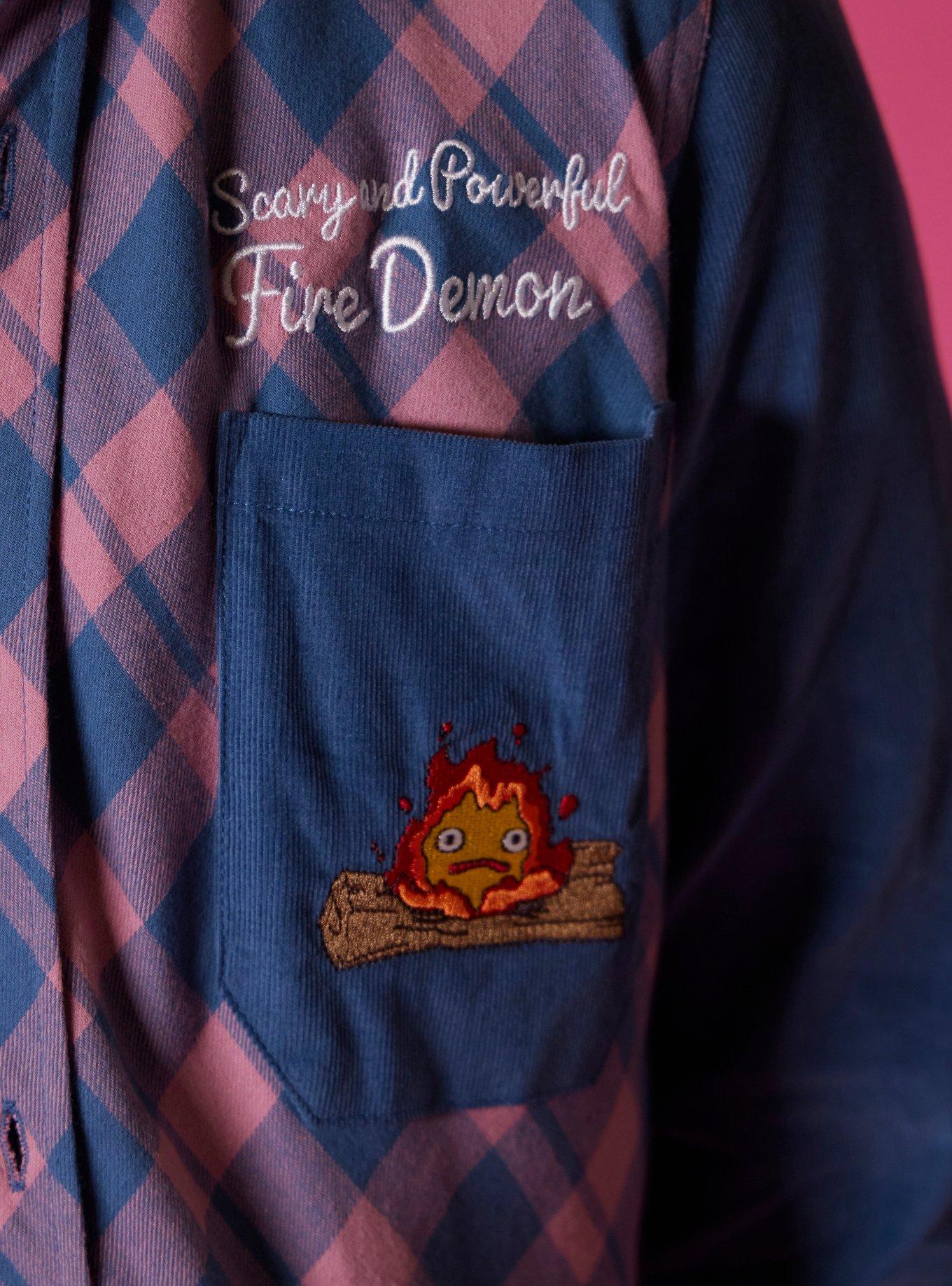 Our Universe Studio Ghibli® Howl's Moving Castle Calcifer Split Woven Button-Up, MULTI, alternate