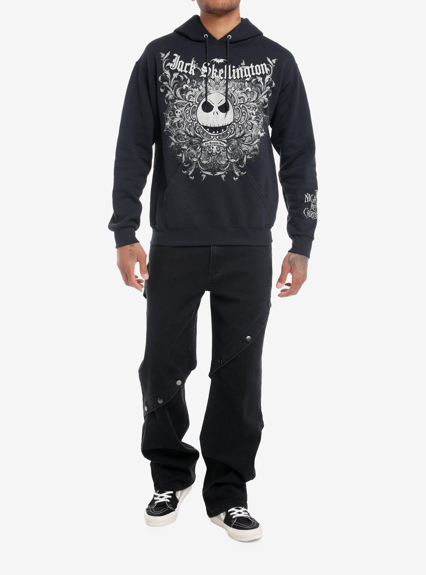 The Nightmare Before Christmas Jack Filigree Hoodie, BLACK, alternate