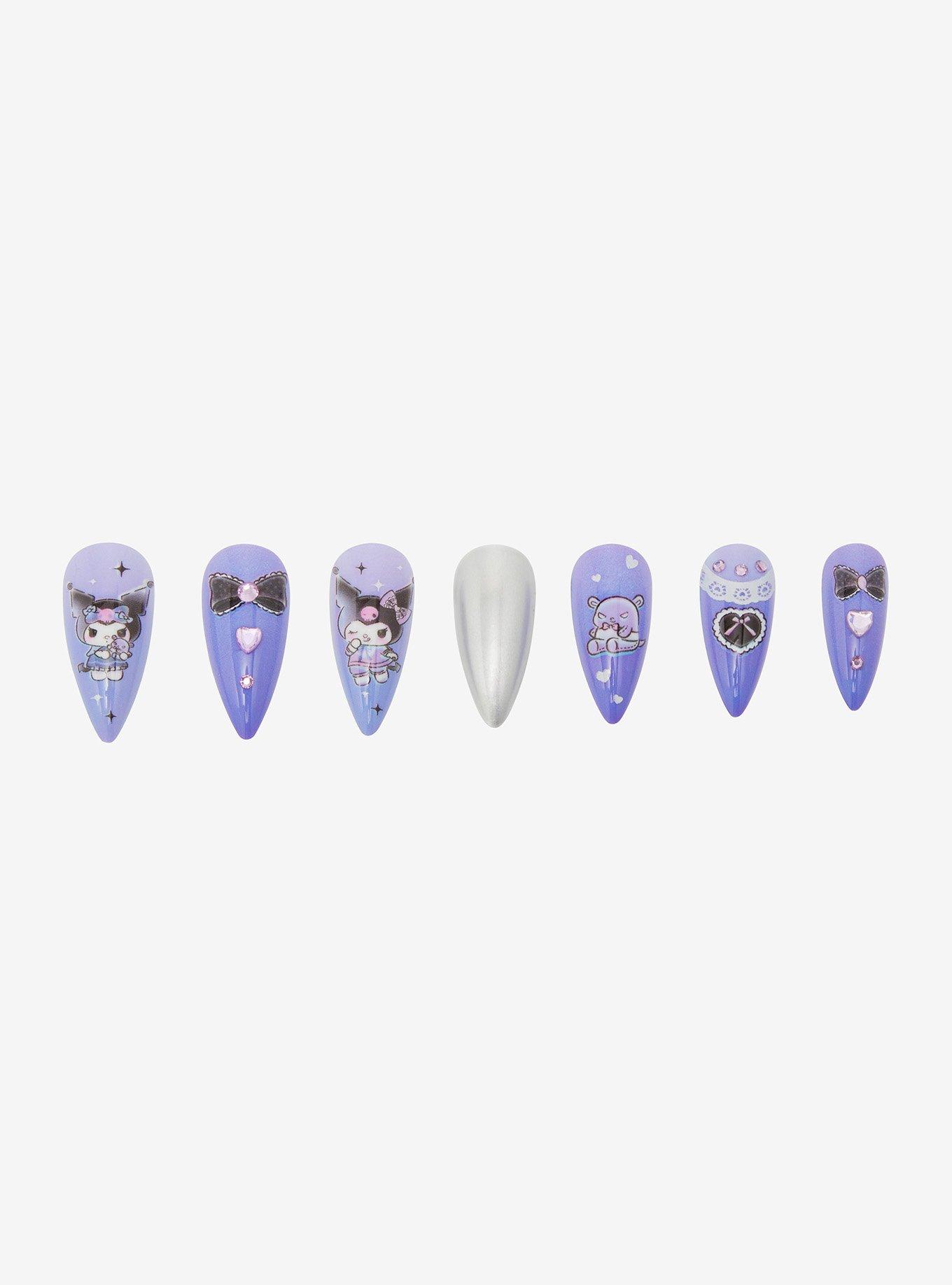 Kuromi Dress-Up Faux Nail Set, , alternate