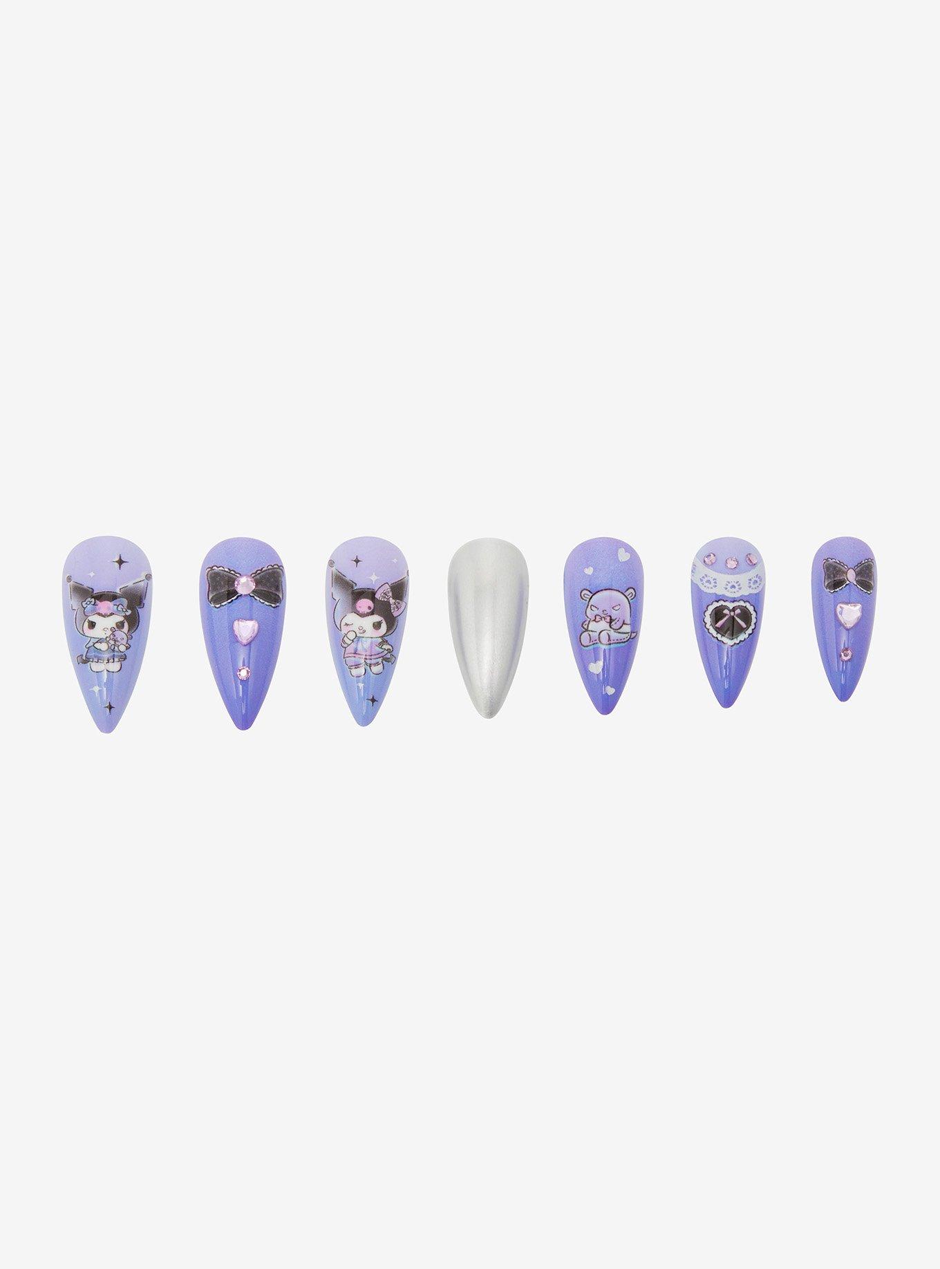 Kuromi Dress-Up Faux Nail Set, , hi-res