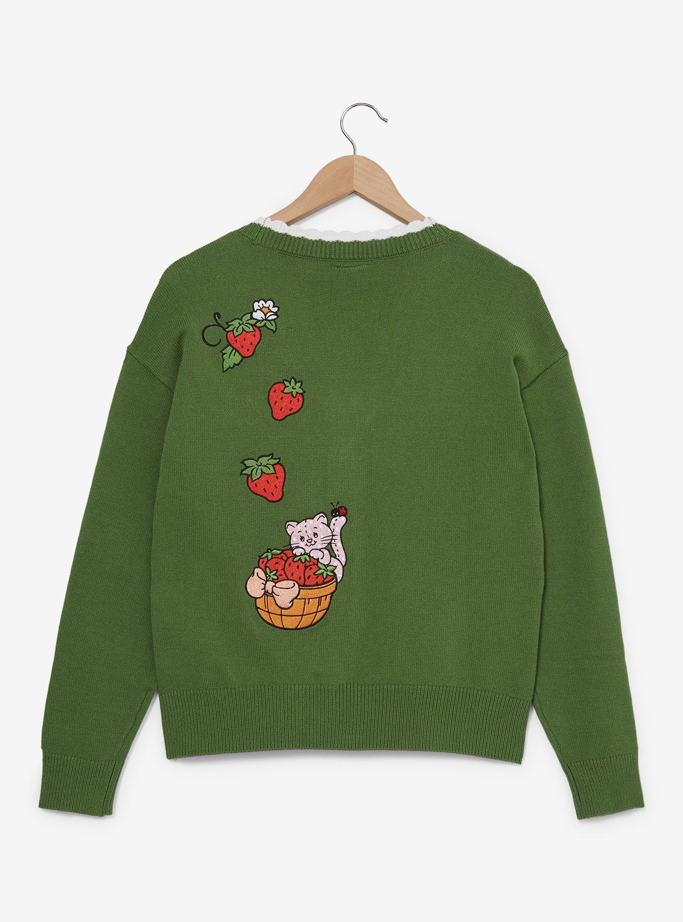 Strawberry Shortcake Icons Women's Cardigan - BoxLunch Exclusive, GRASS GREEN, alternate