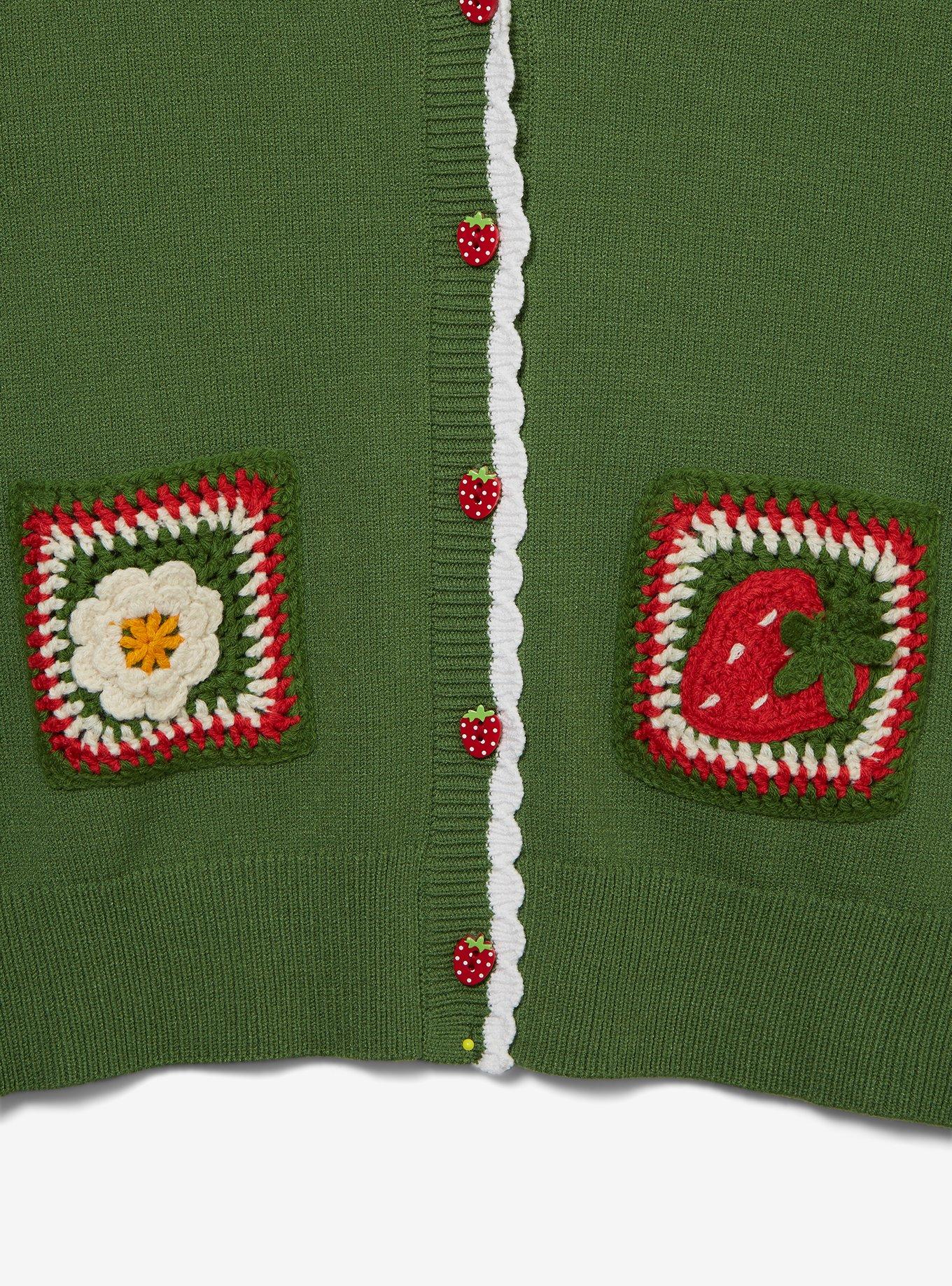 Strawberry Shortcake Icons Women's Cardigan - BoxLunch Exclusive, GRASS GREEN, alternate