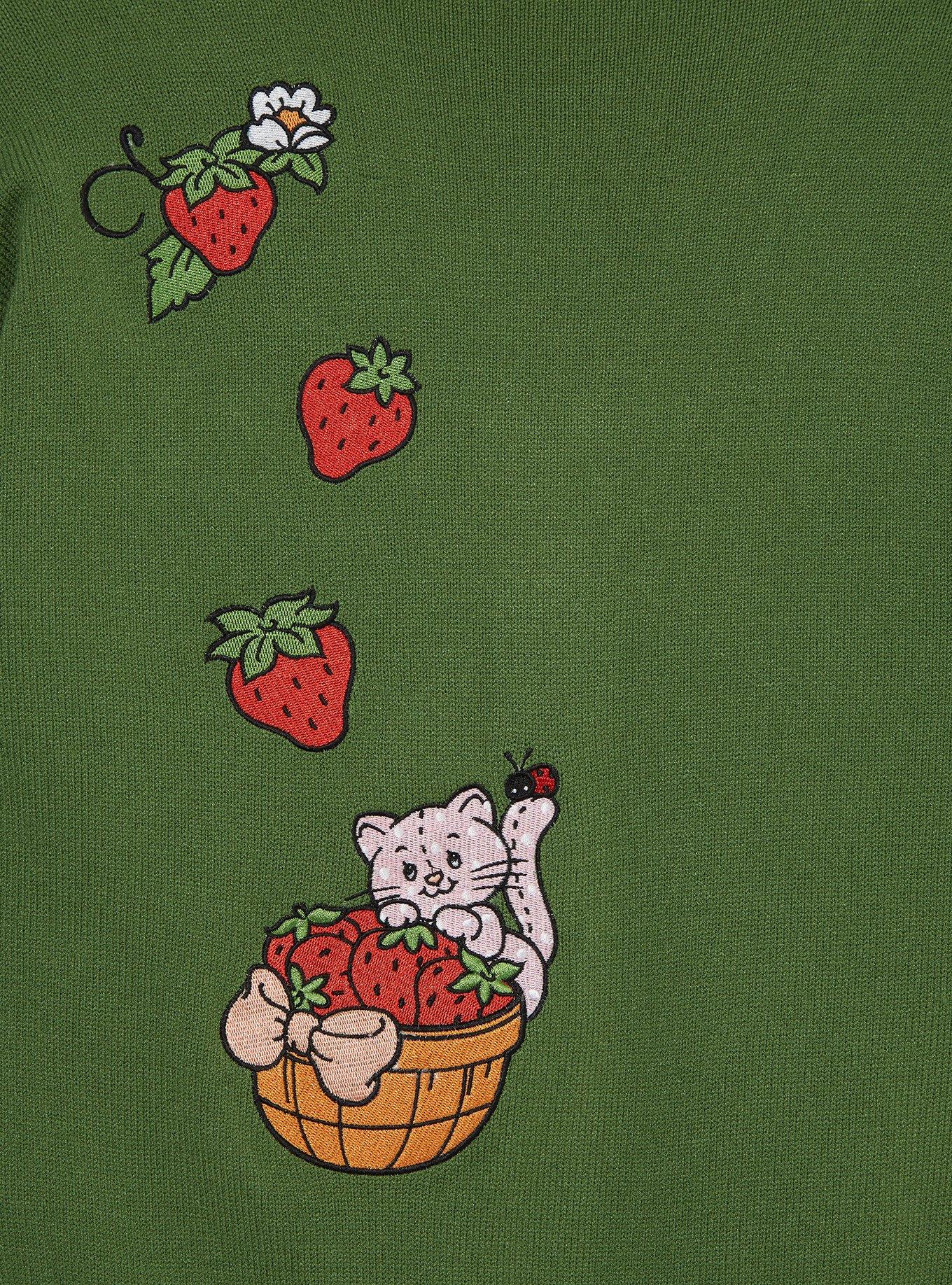 Strawberry Shortcake Icons Women's Cardigan - BoxLunch Exclusive, GRASS GREEN, alternate