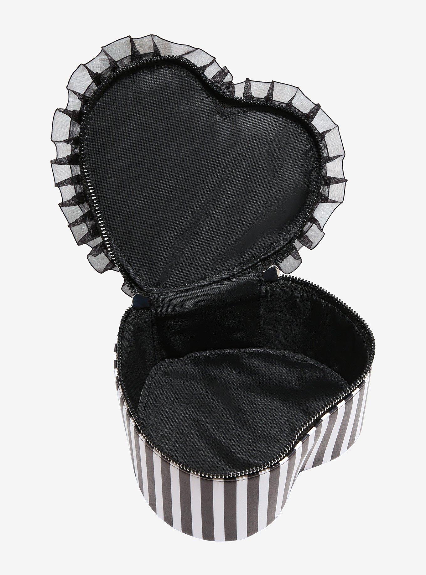 Beetlejuice Heart-Shaped Makeup Bag