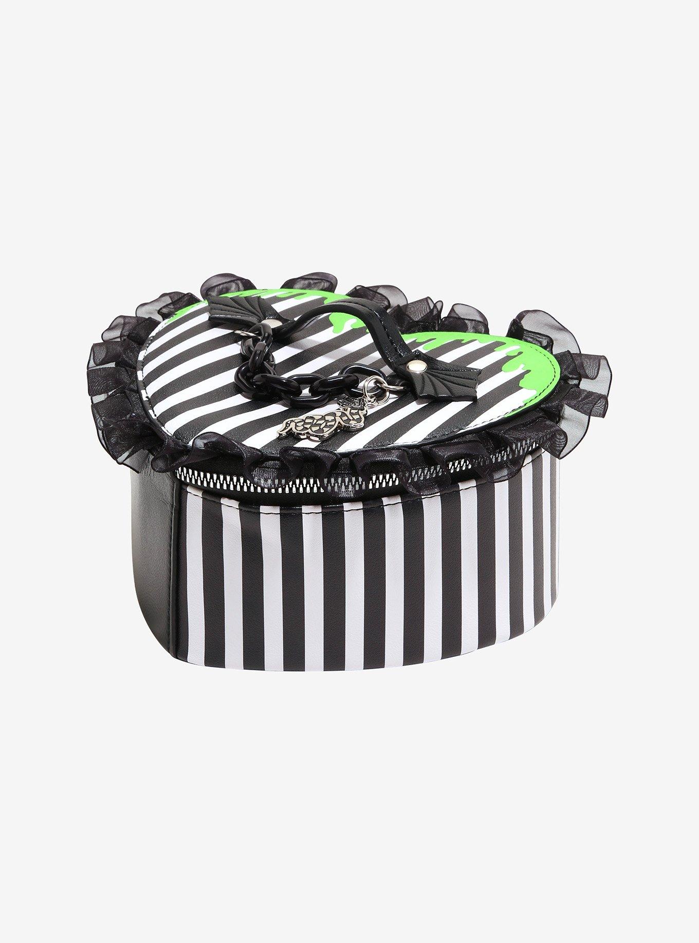 Beetlejuice Heart-Shaped Makeup Bag