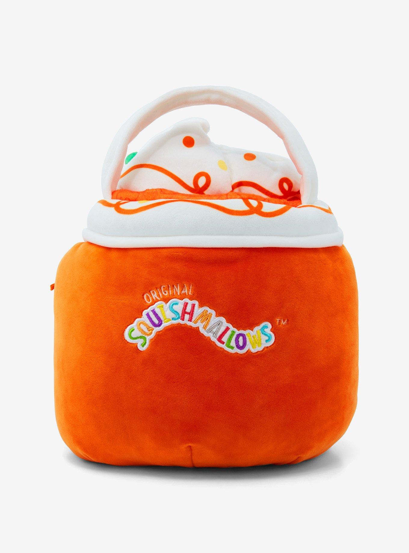 Squishmallows Lester Pumpkin Latte Plush Halloween Treat Pail