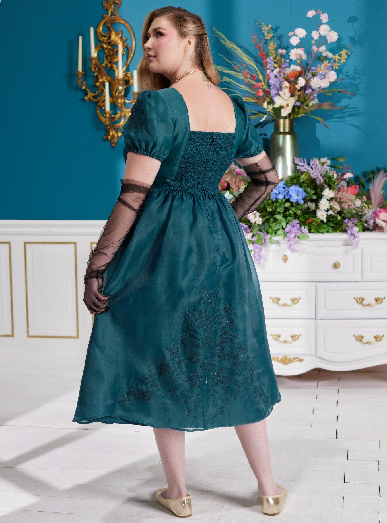 Her Universe Bridgerton Penelope Teal Dress Plus Size Her Universe Exclusive, DARK TEAL, alternate