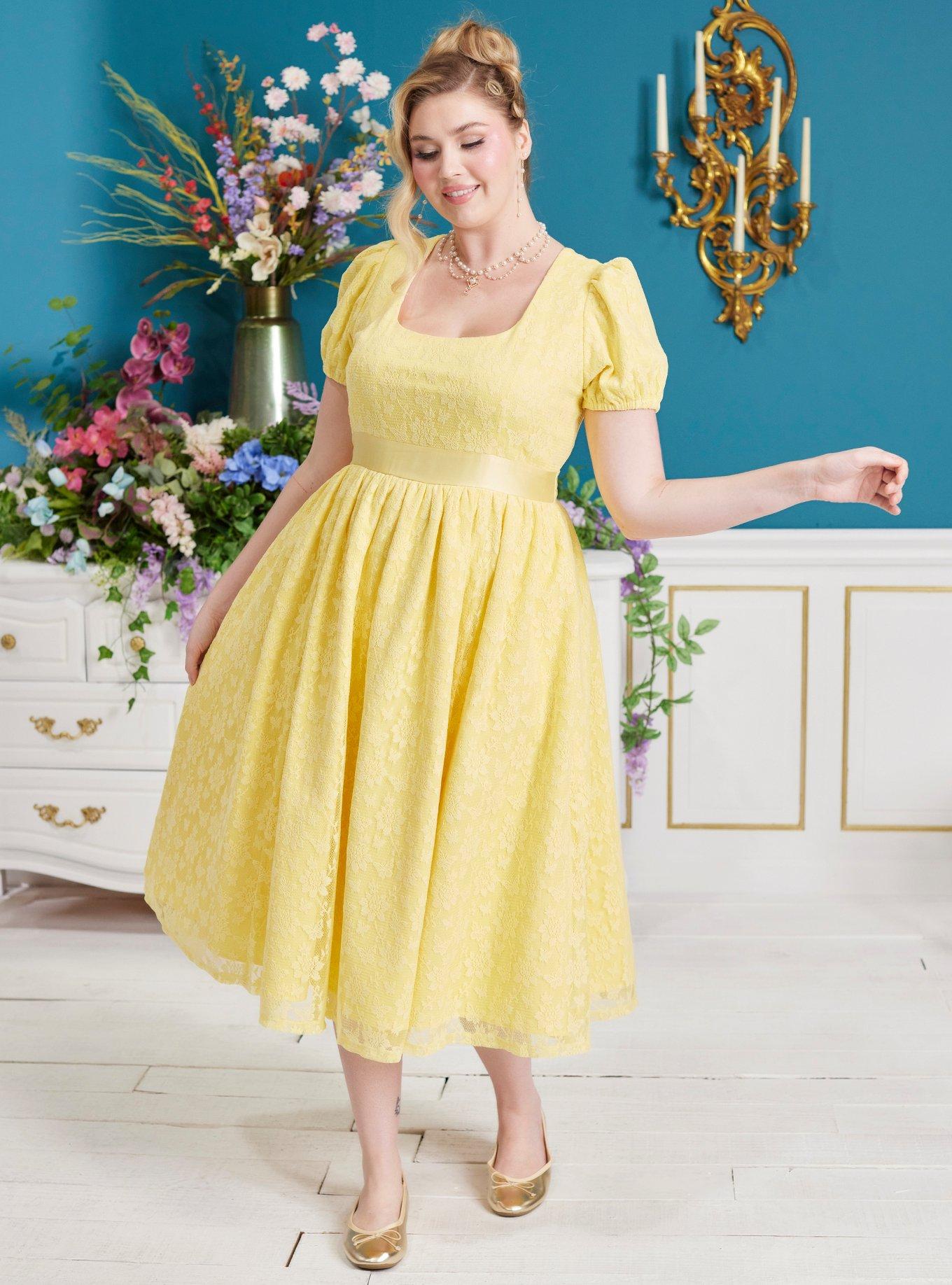 Her Universe Bridgerton Penelope Featherington Dress Plus Size Her Universe Exclusive, LIGHT YELLOW, alternate