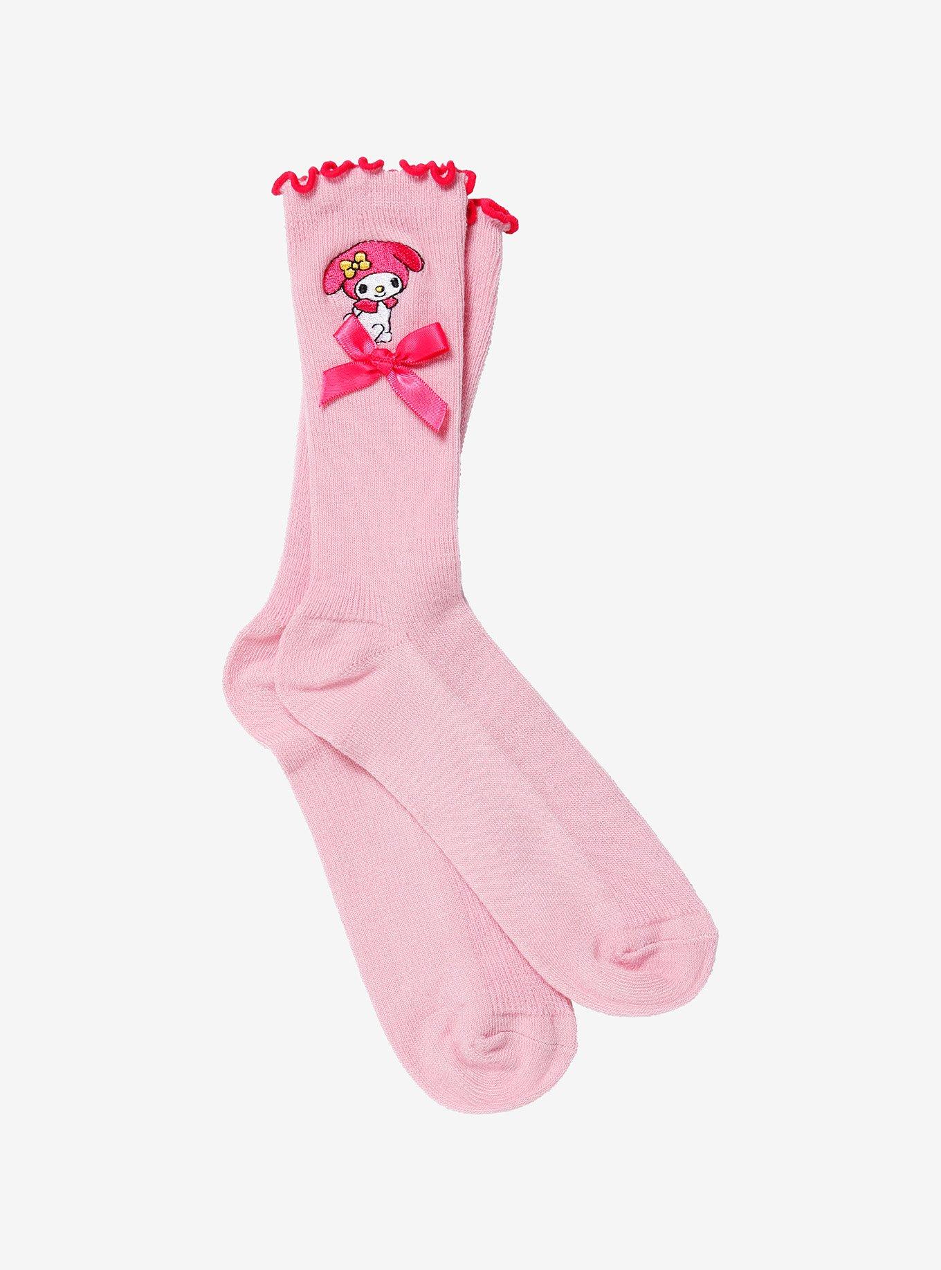 My Melody Ribbon Crew Socks, , hi-res