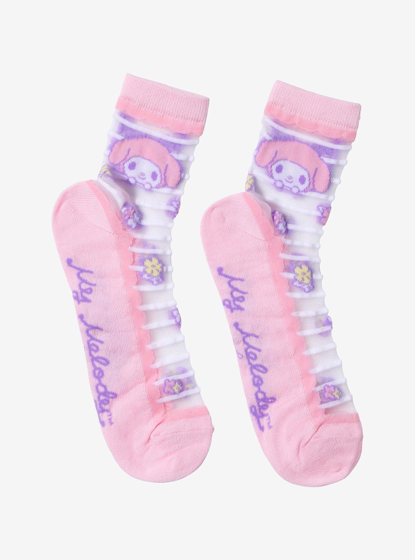 My Melody & Kuromi Jelly Mismatched Socks, , alternate