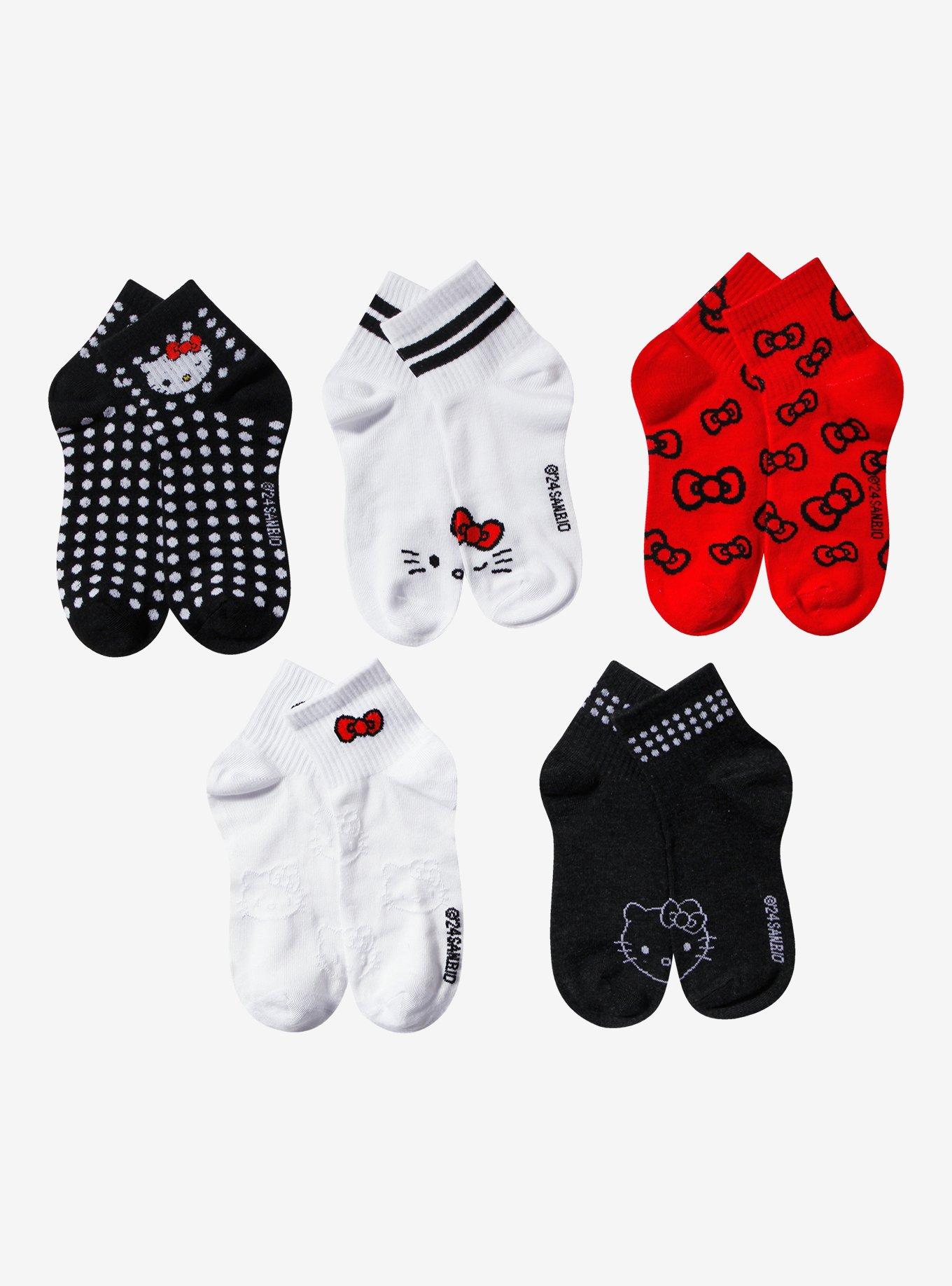 Hello Kitty Icon Ankle Socks 5 Pair, , hi-res