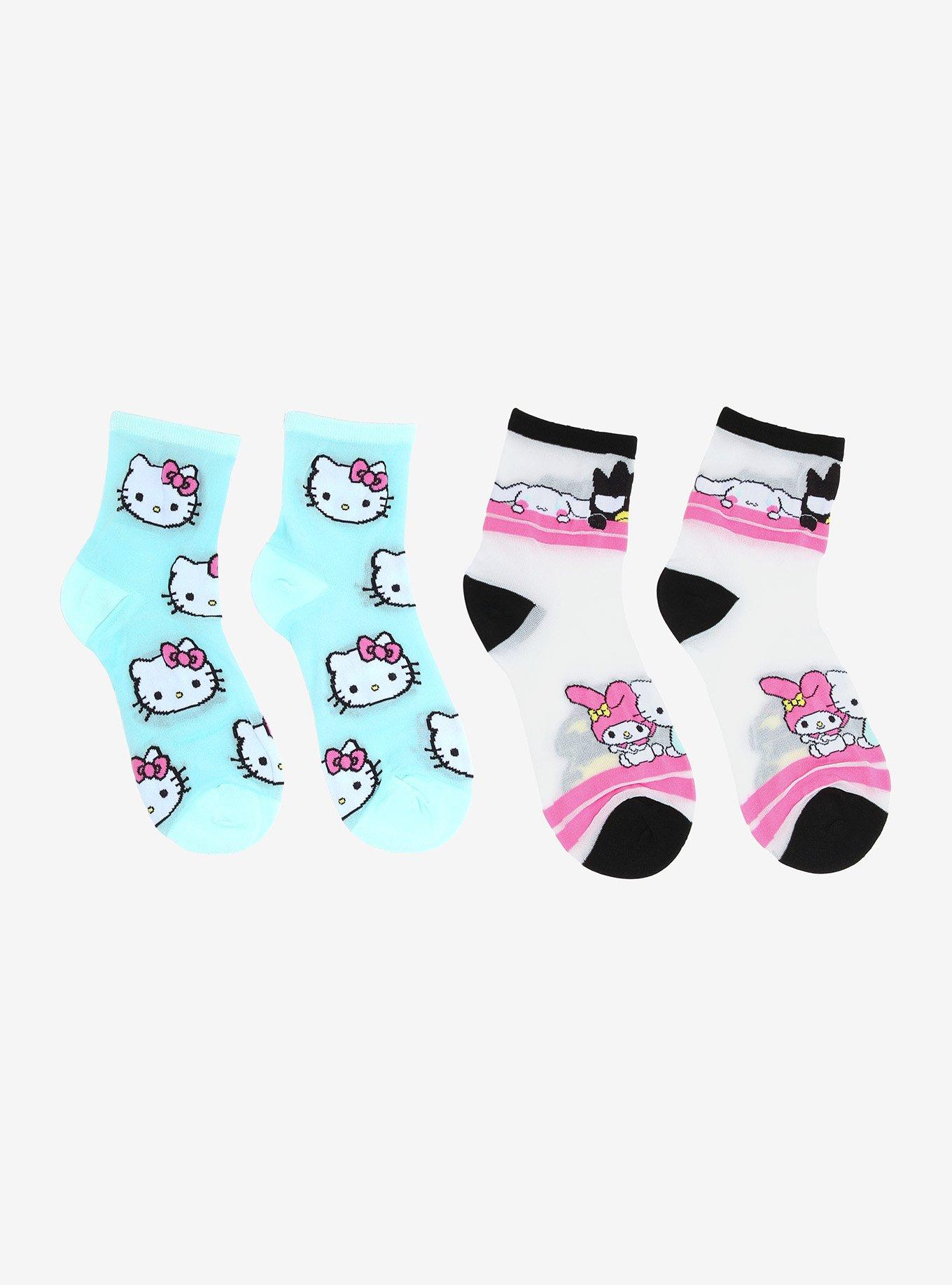 Hello Kitty And Friends Sheer Ankle Socks 2 Pair