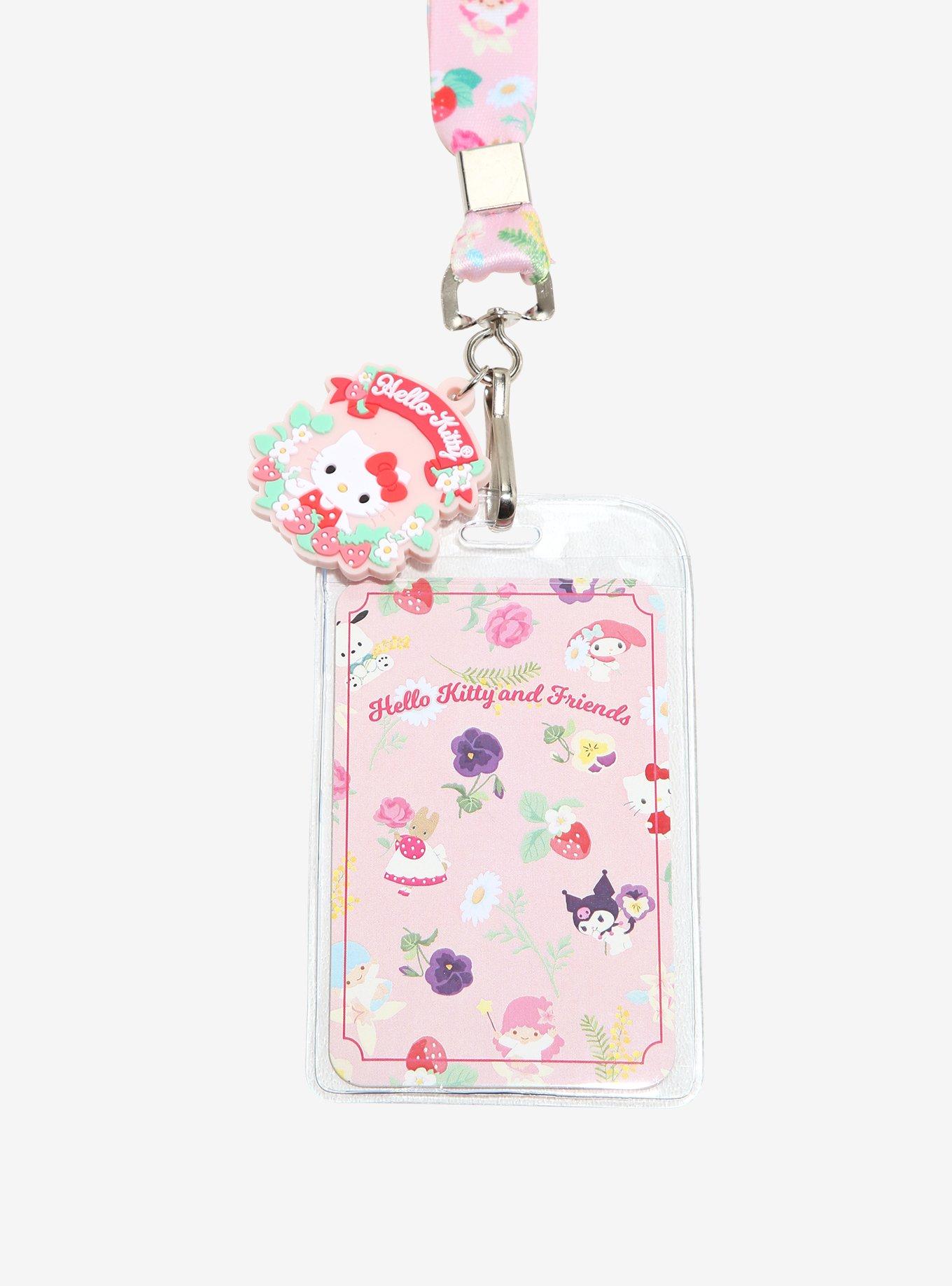 Sanrio Hello Kitty and Friends Floral Allover Print Lanyard - BoxLunch Exclusive, , hi-res
