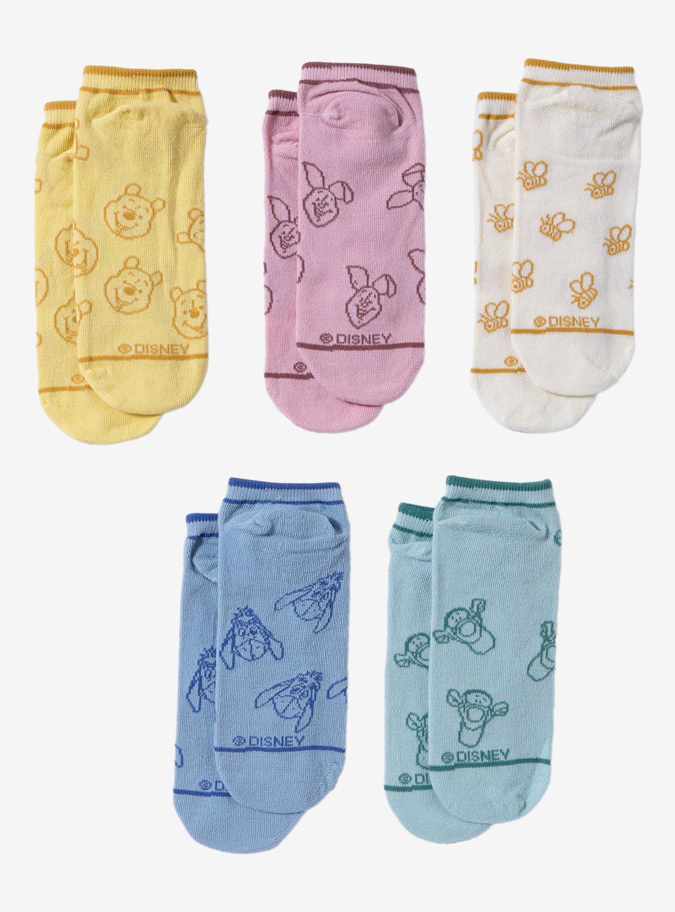 Disney Winnie the Pooh Characters Allover Print Sock Set, , hi-res