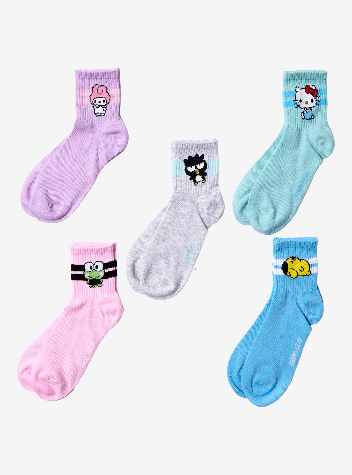 Sanrio Hello Kitty and Friends Quarter Crew Sock Set, , alternate