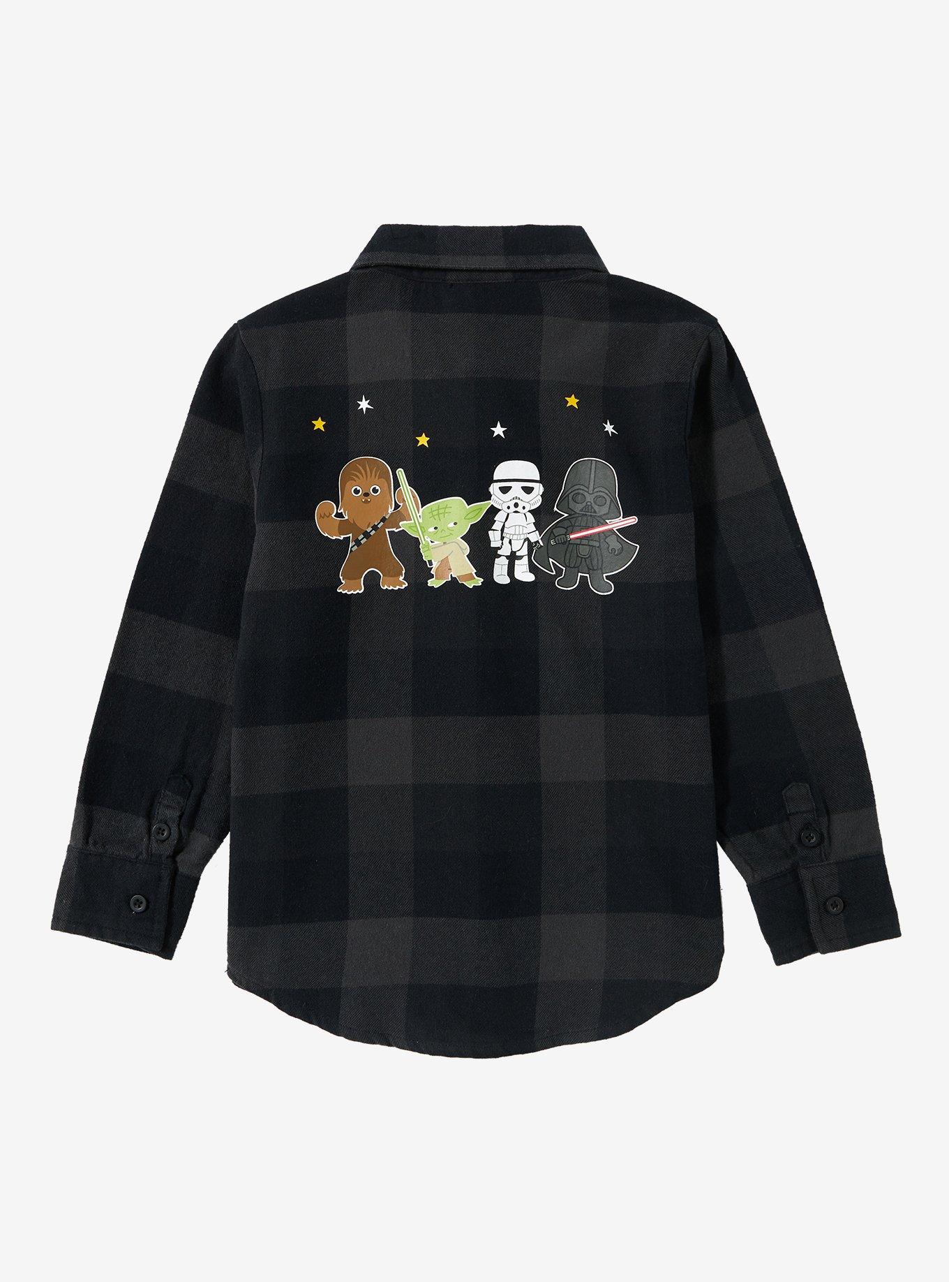 Star Wars Characters Toddler Flannel — BoxLunch Exclusive, BLACK, alternate