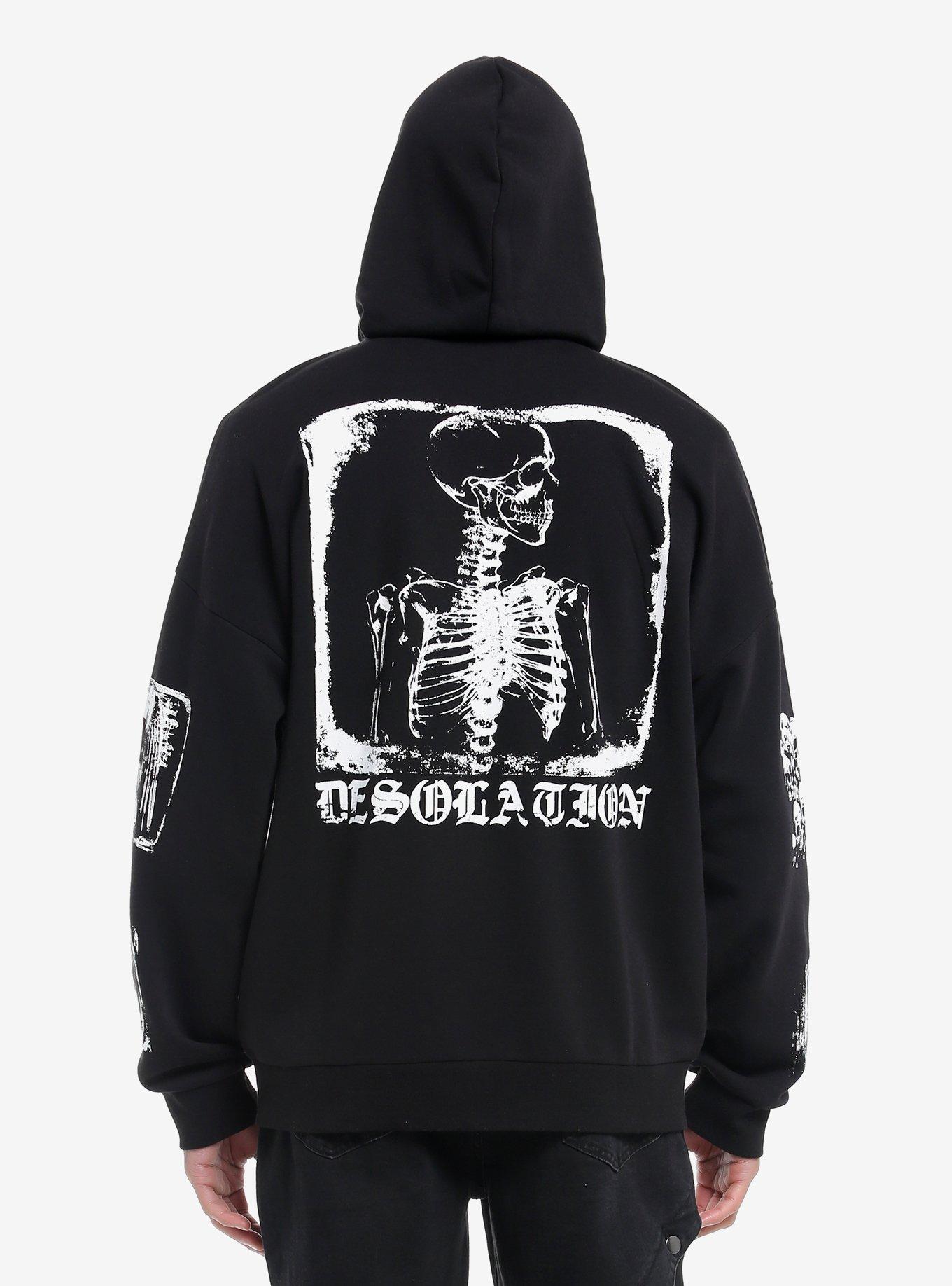 Social Collision Dread Skeleton Patches Hoodie, , alternate