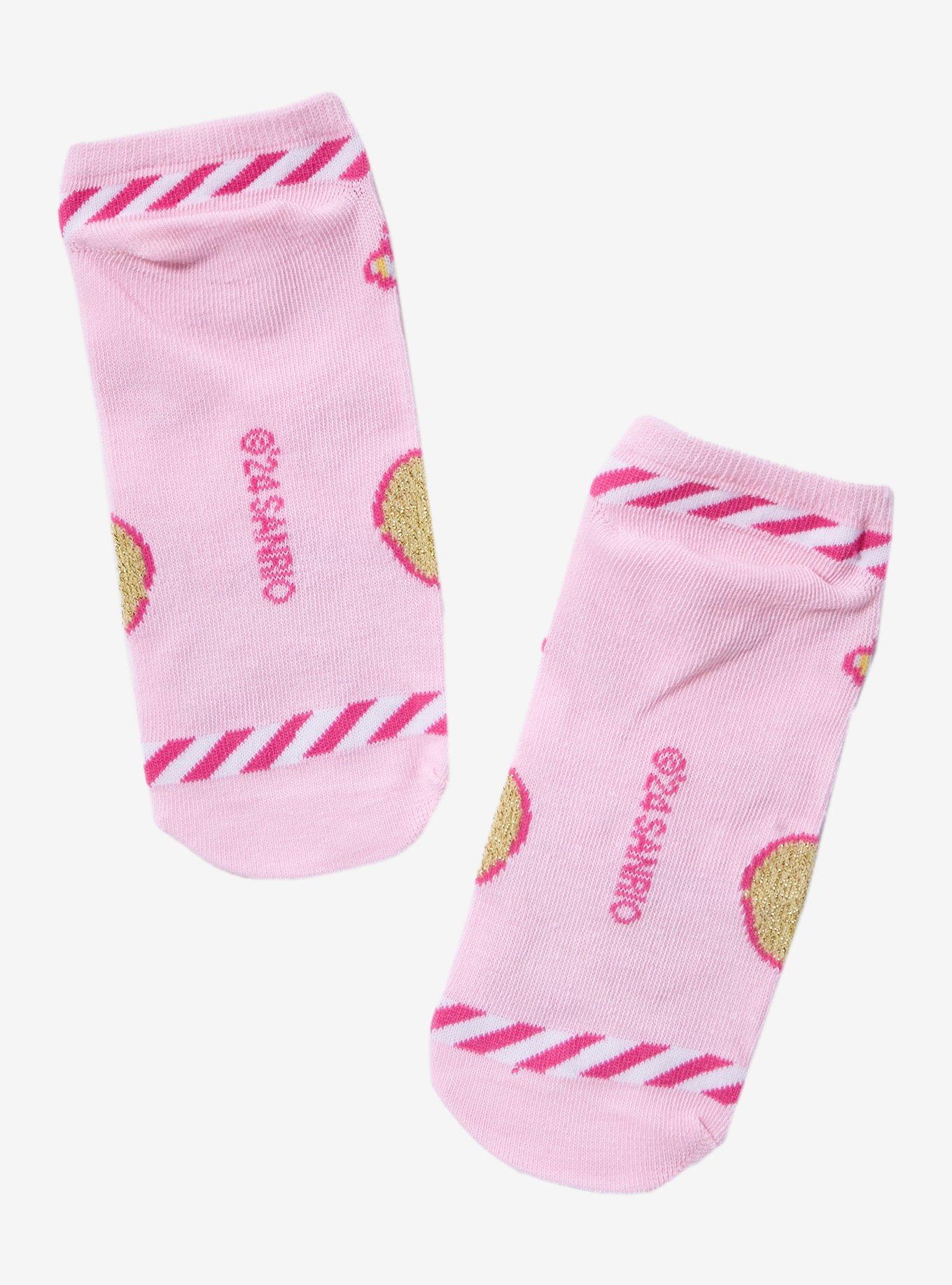 Pompompurin Candy Glitter No-Show Socks, , hi-res