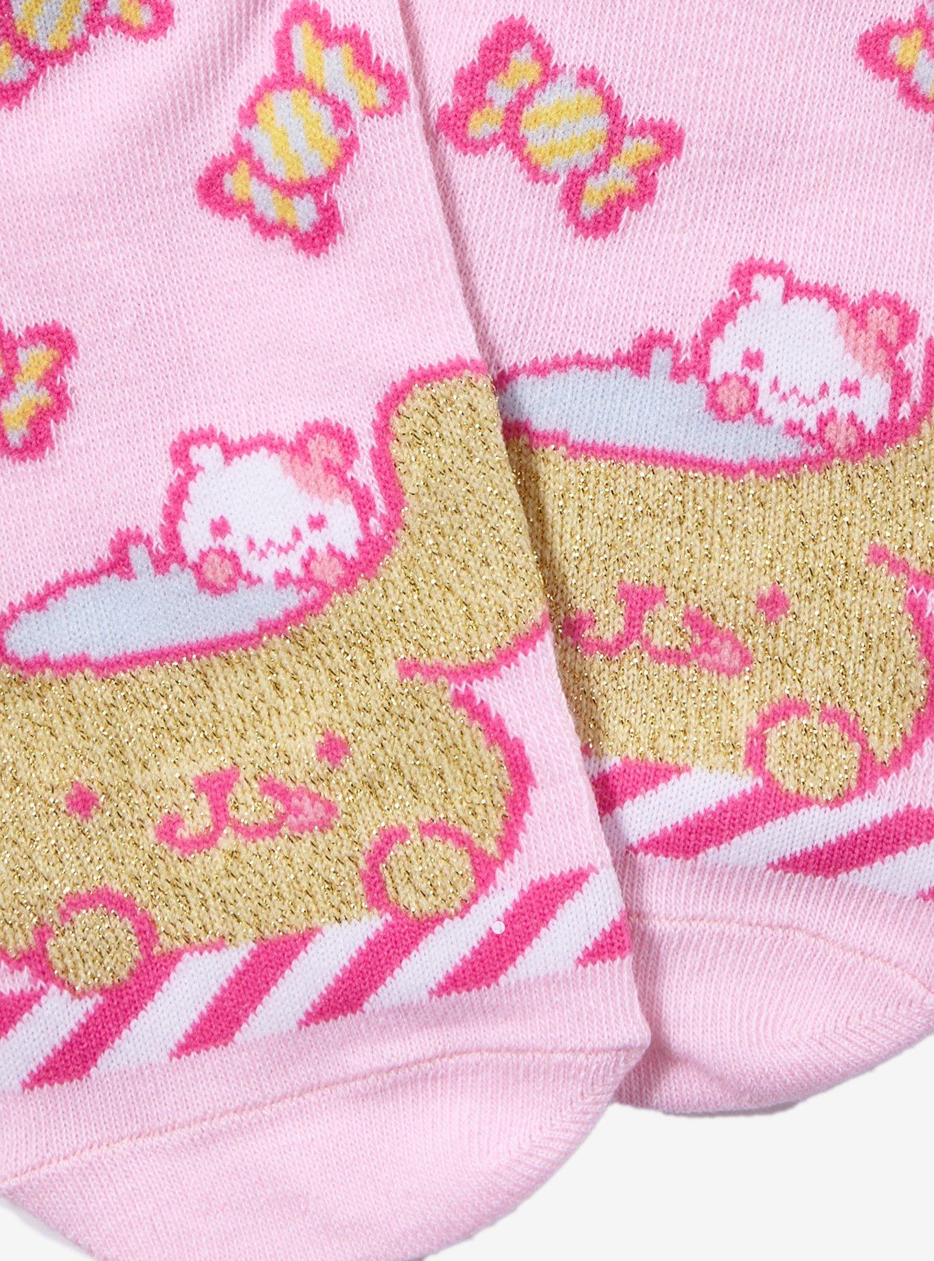 Pompompurin Candy Glitter No-Show Socks, , alternate