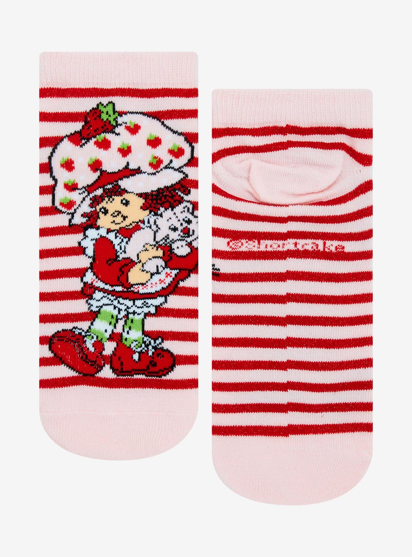 Strawberry Shortcake Vintage Stripe No-Show Socks, , hi-res