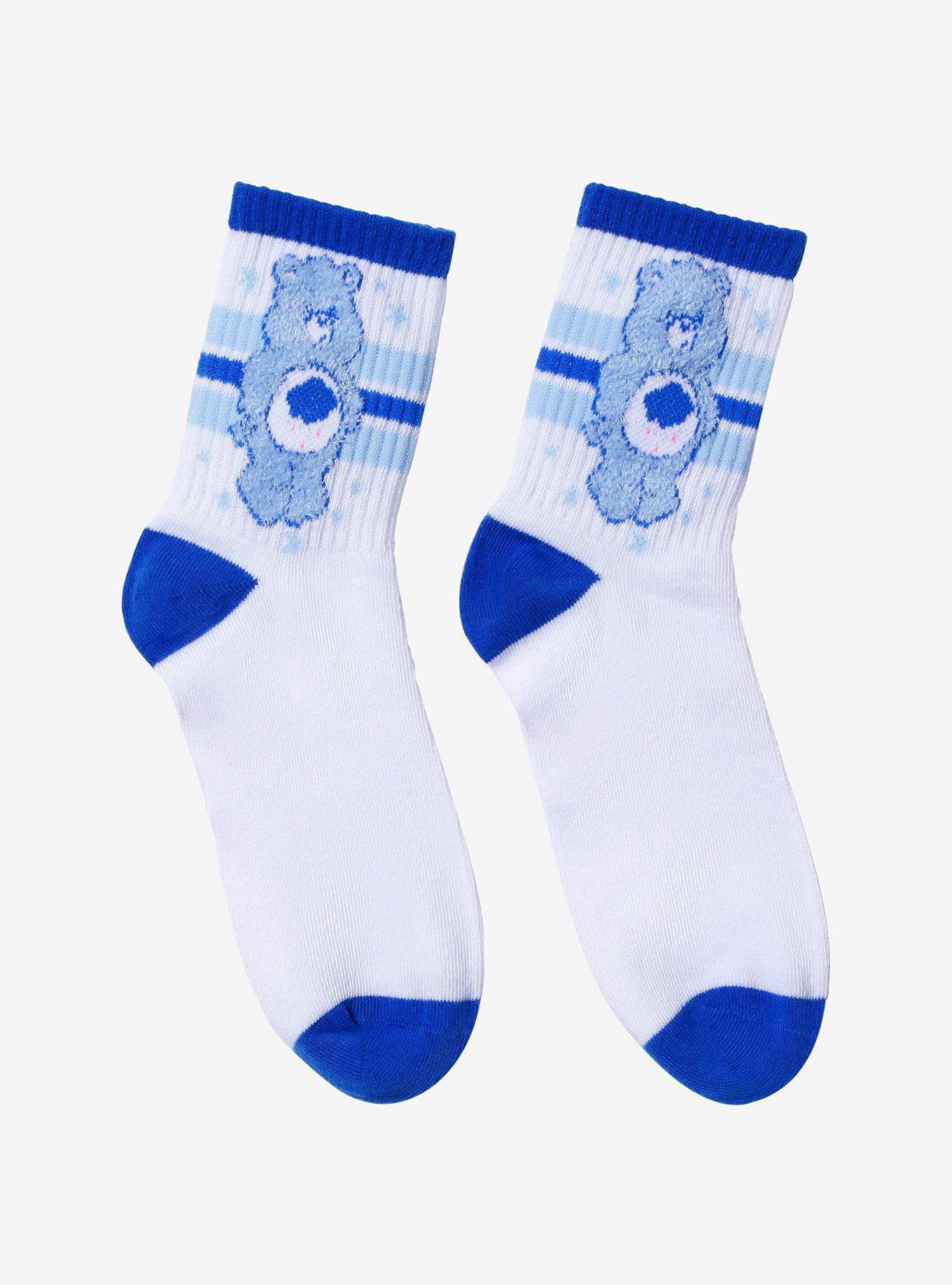 Care Bears Grumpy Bear Varsity Stripe Crew Socks, , alternate
