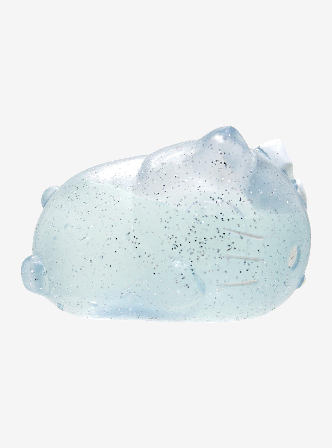 Hello Kitty 50th Anniversary Blue Glitter Mochi Squishy Toy, , alternate