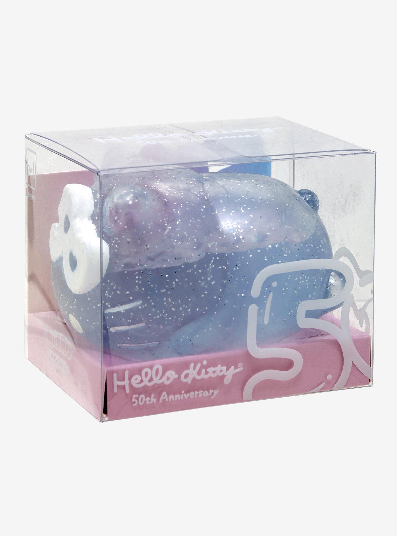 Hello Kitty 50th Anniversary Blue Glitter Mochi Squishy Toy, , alternate