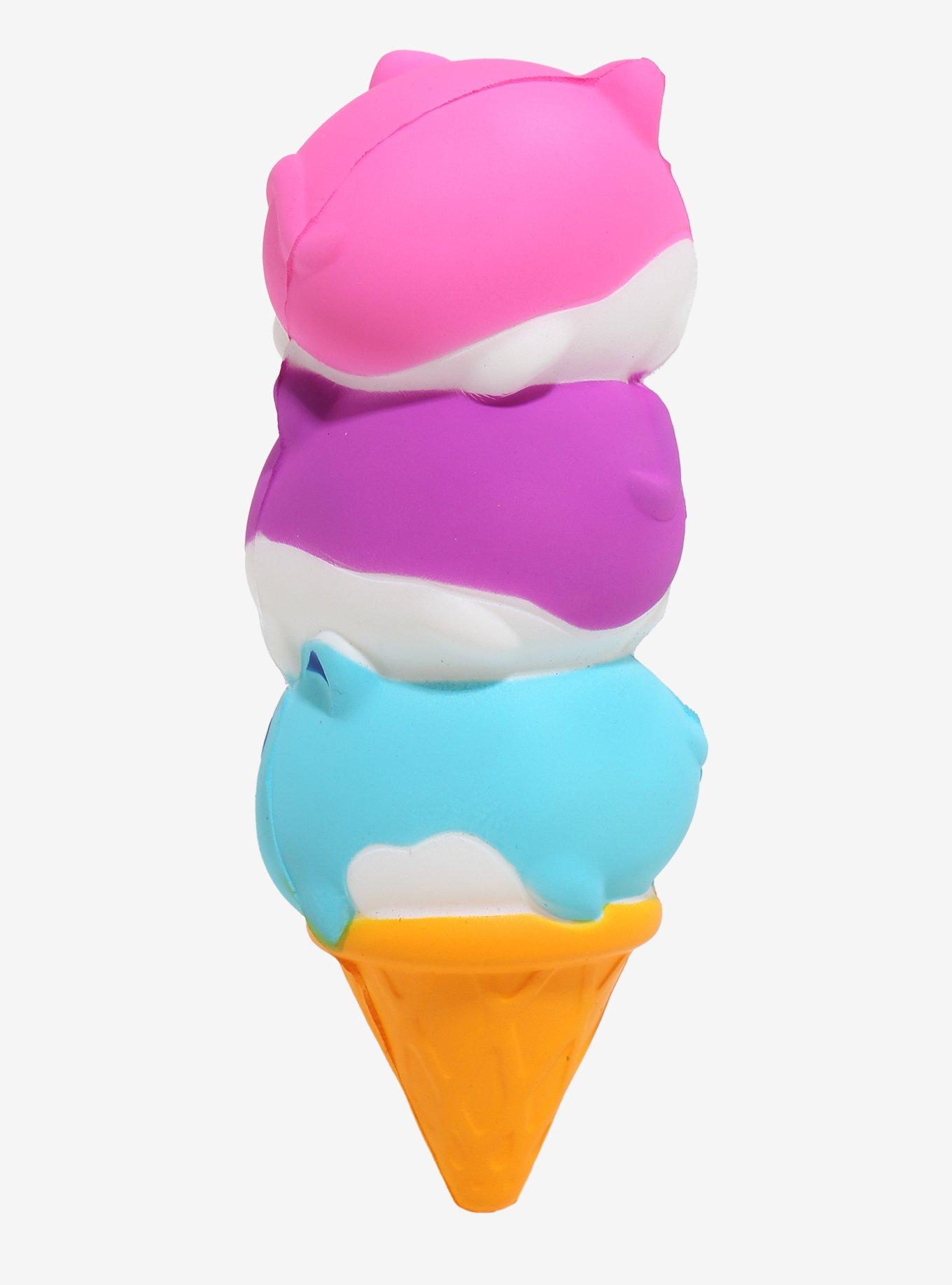 Cat Ice Cream Cone Squishy Toy, , alternate