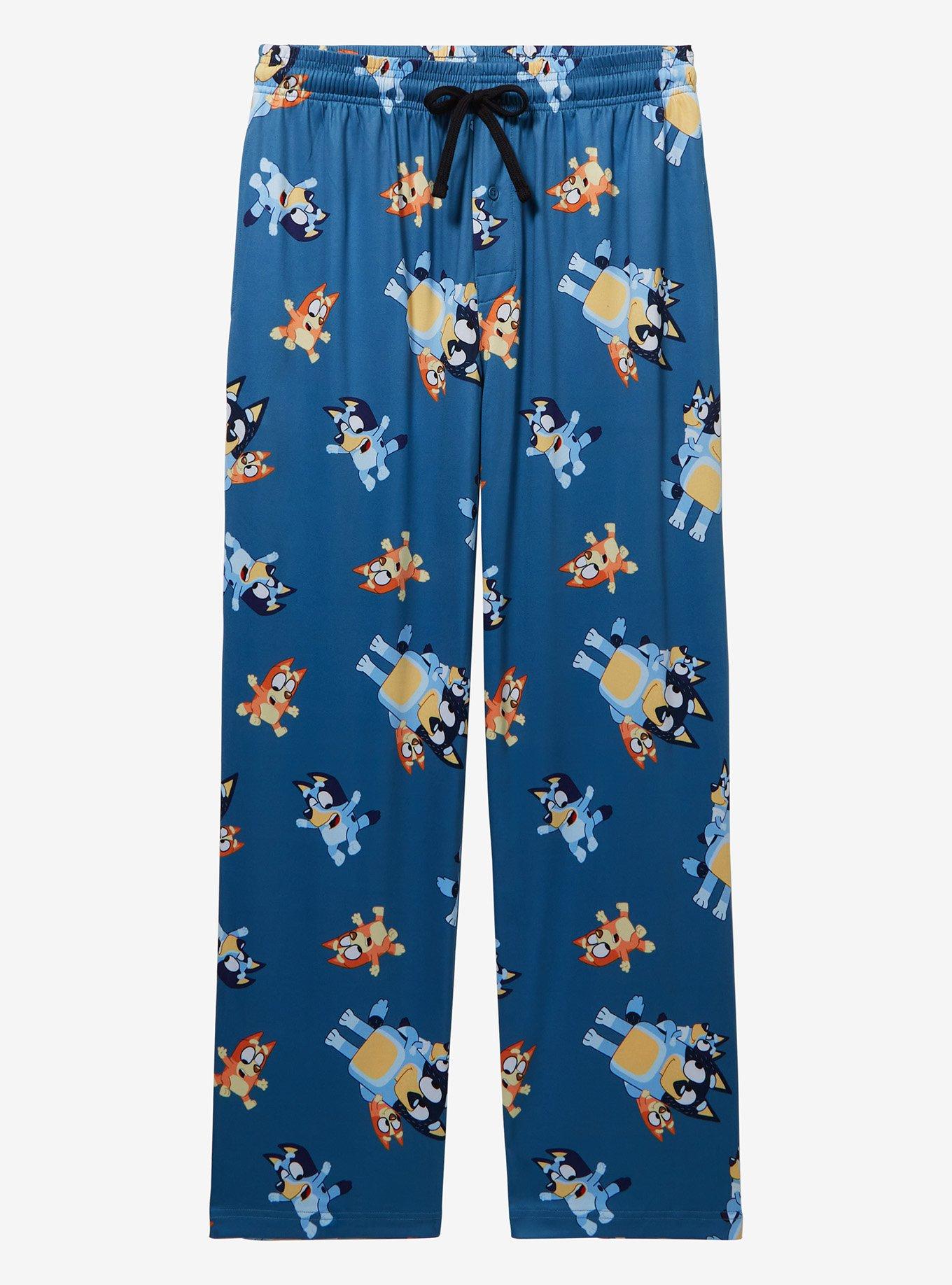 Bluey Heeler Family Dancing Allover Print Sleep Pants &mdash; BoxLunch Exclusive, BLUE, alternate