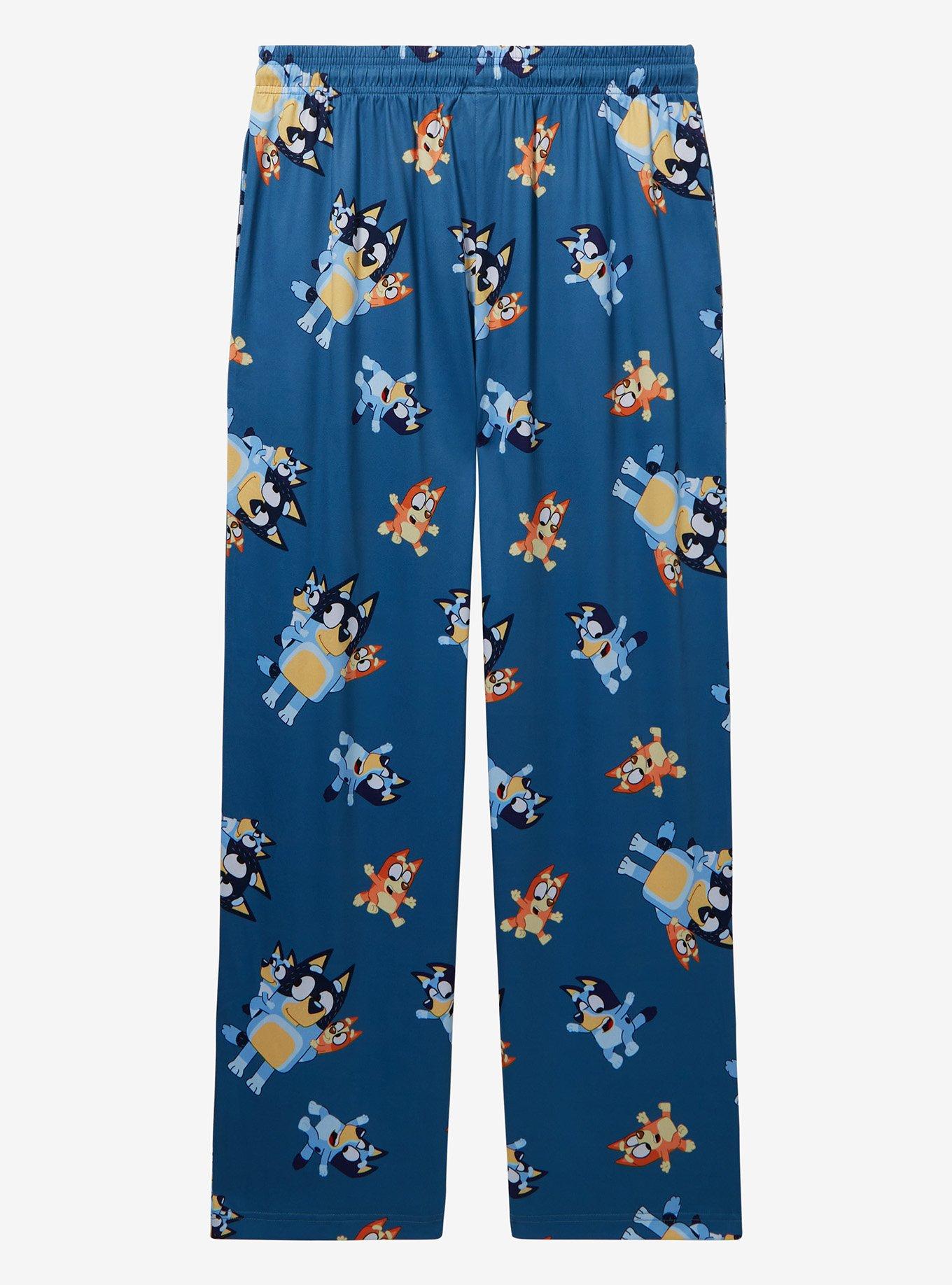 Bluey Heeler Family Dancing Allover Print Sleep Pants &mdash; BoxLunch Exclusive, BLUE, alternate