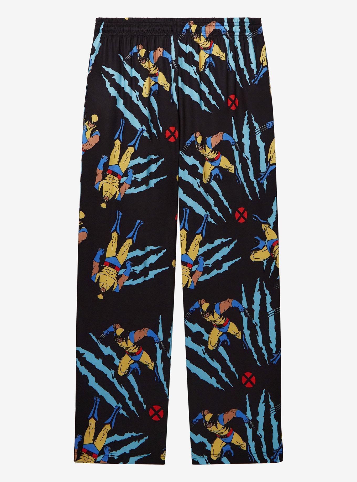 Marvel X-Men Wolverine Allover Print Sleep Pants — BoxLunch Exclusive, BLACK, alternate