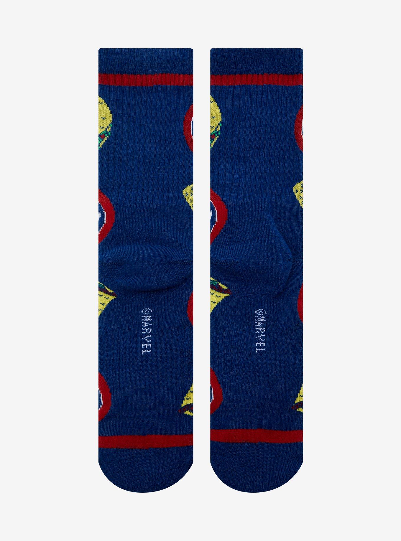 Marvel Deadpool Allover Print Crew Socks &mdash; BoxLunch Exclusive, , alternate