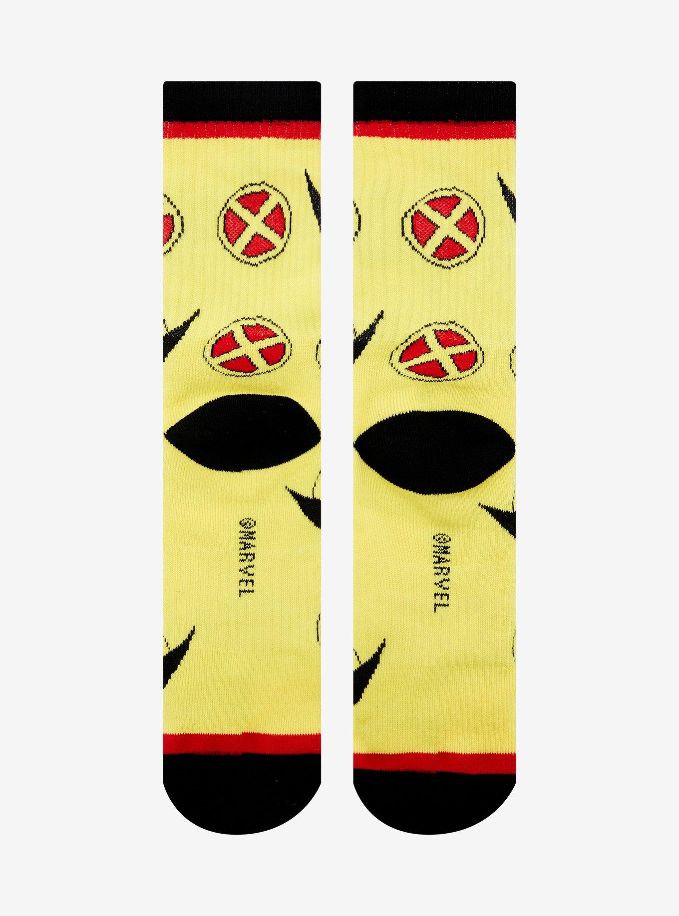 Marvel X-Men Wolverine Allover Print Crew Socks — BoxLunch Exclusive