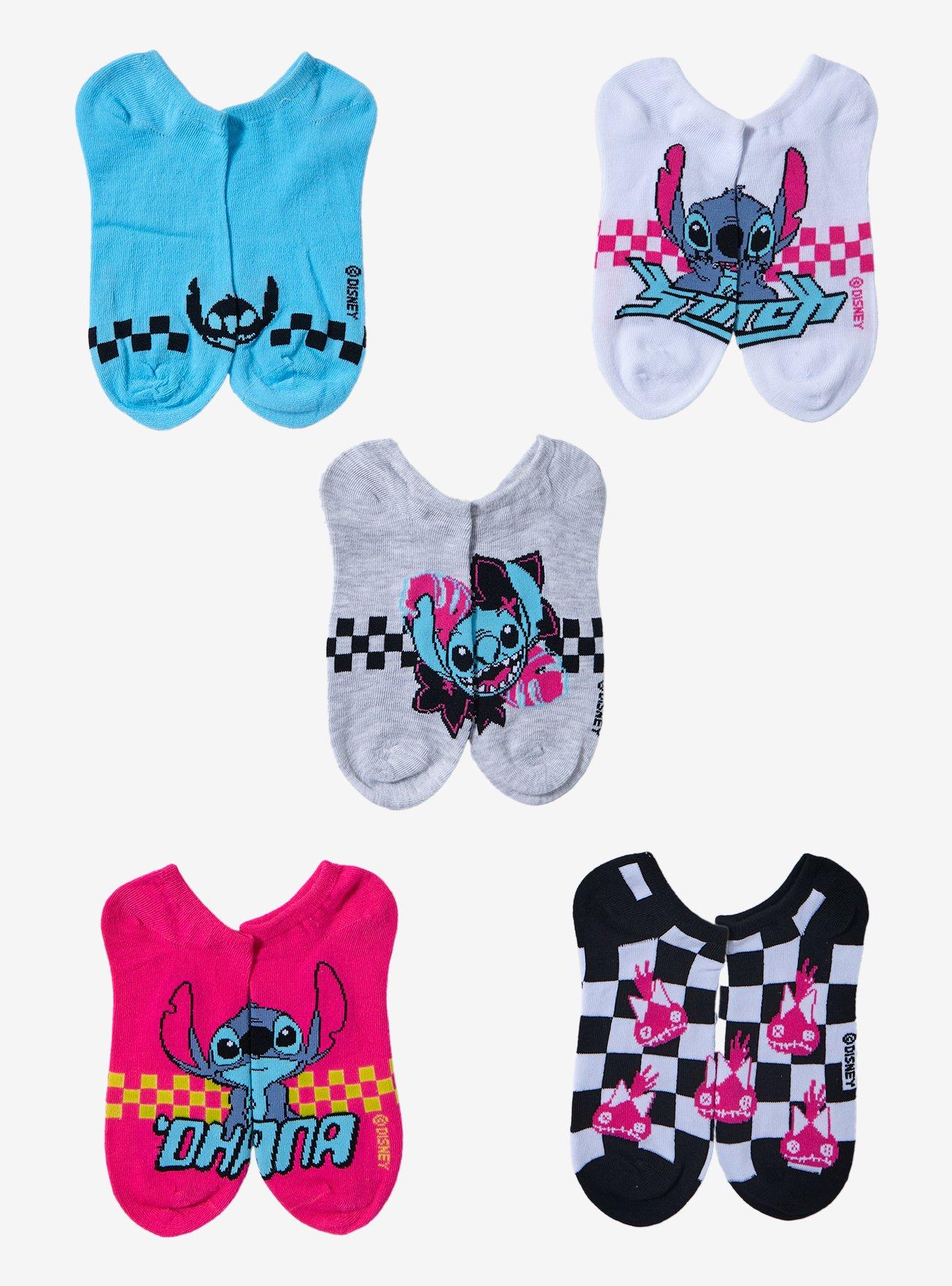 Disney Lilo & Stitch Checkered Stitch Sock Set, , alternate