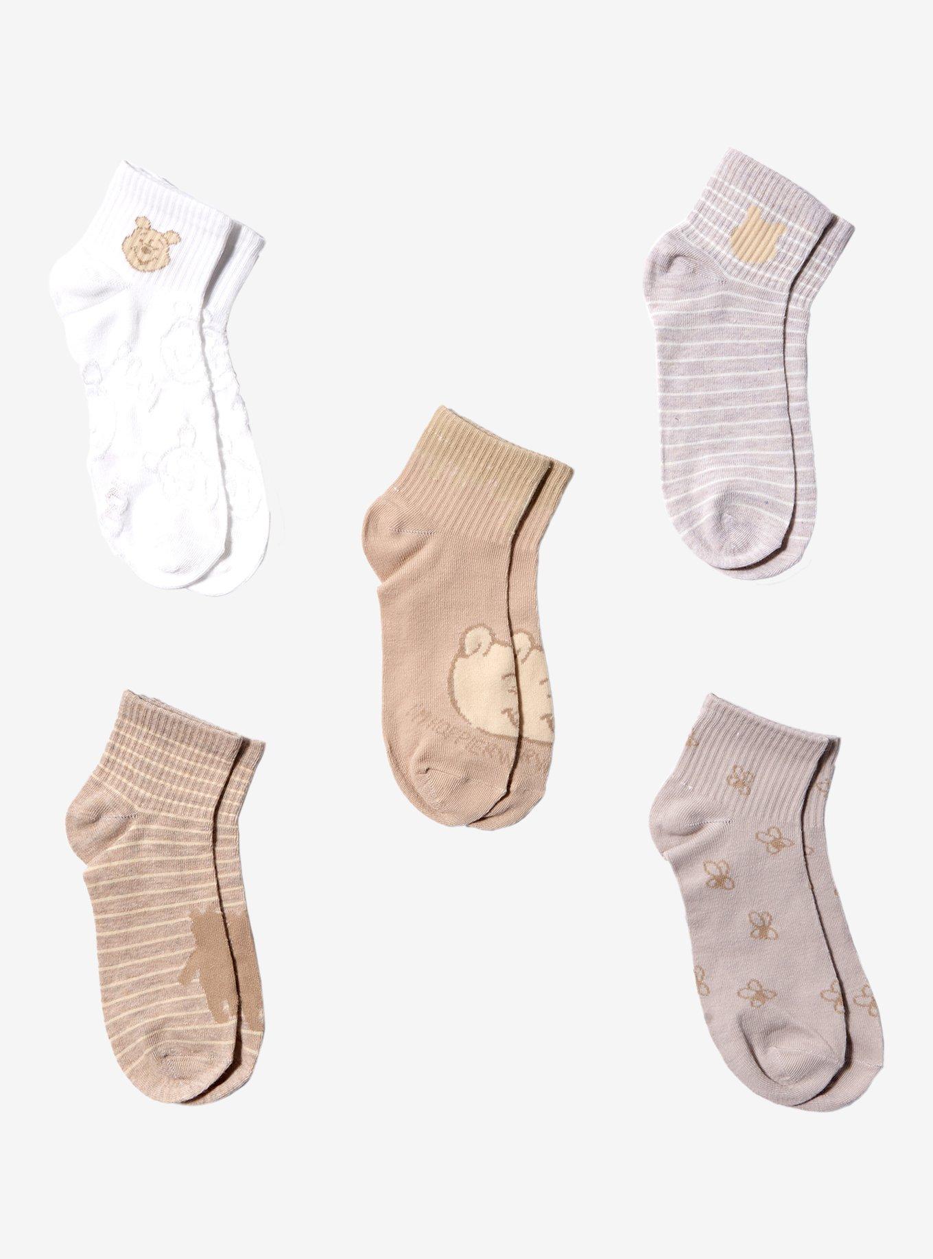 Disney Winnie the Pooh Quarter Crew Sock Set, , hi-res