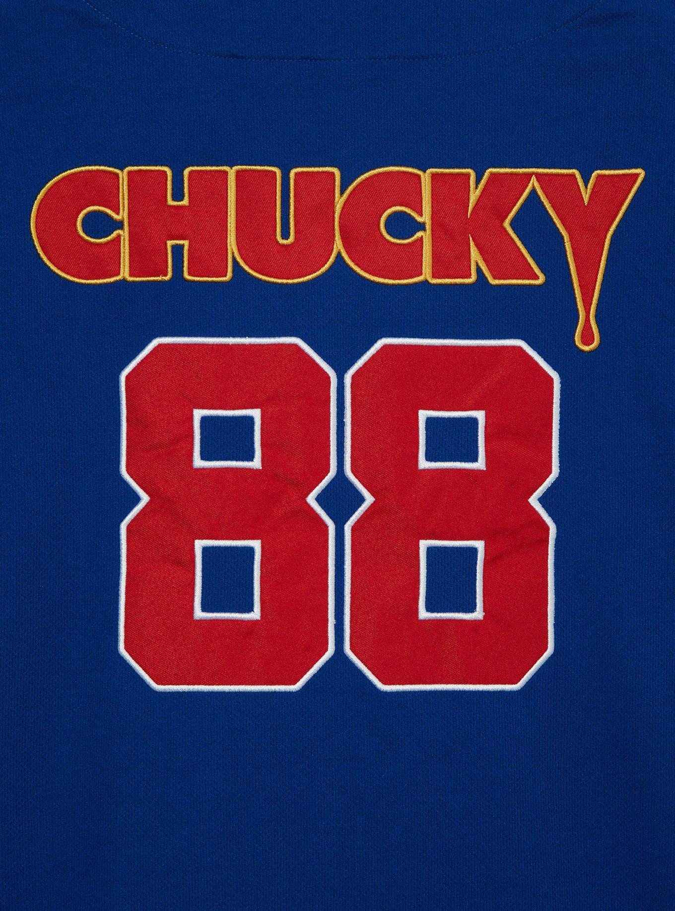 Child's Play Chucky Baseball Jersey - BoxLunch Exclusive, BLUE  RED, alternate