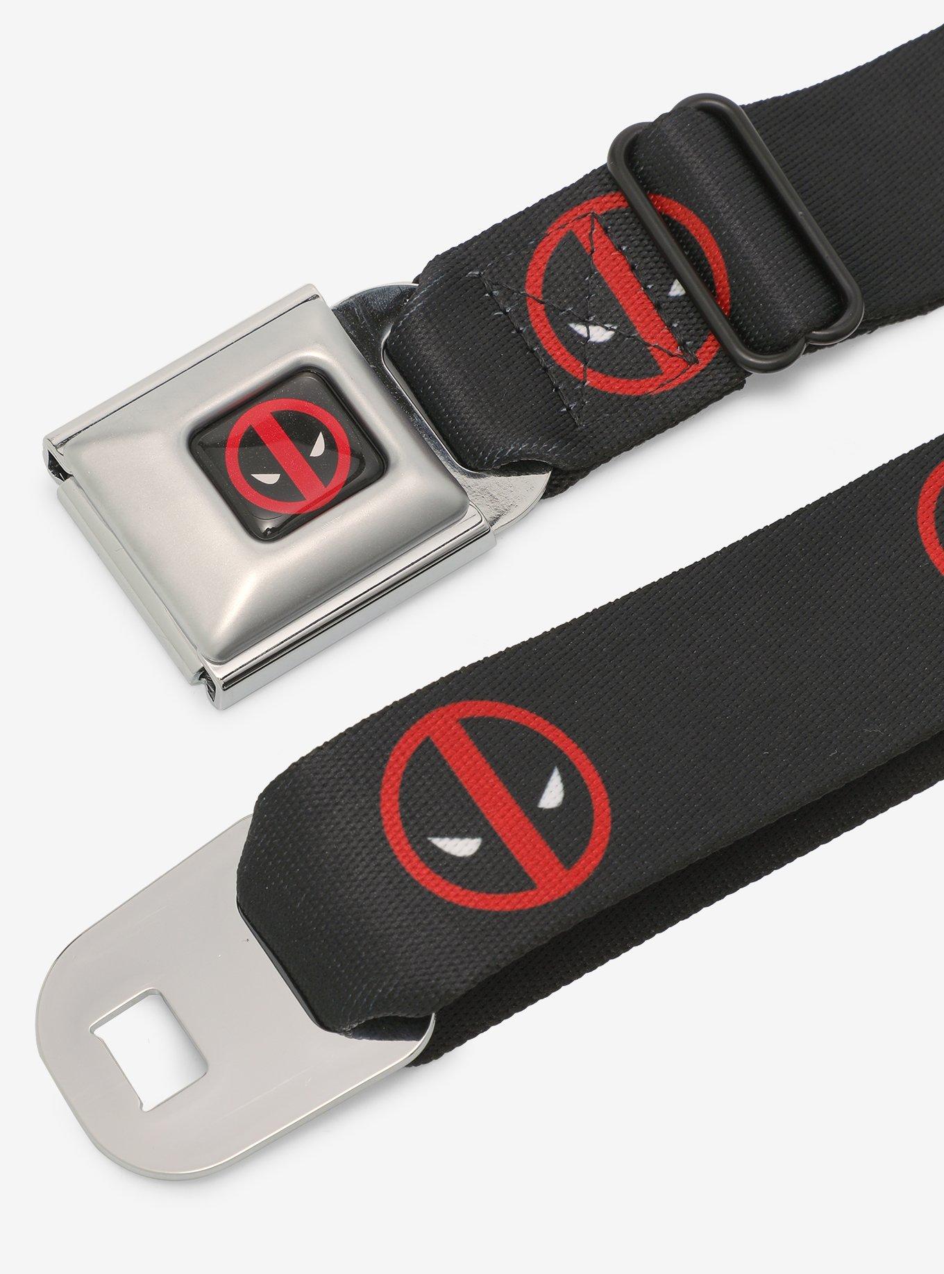 Marvel Deadpool Logo Seatbelt Belt, , hi-res