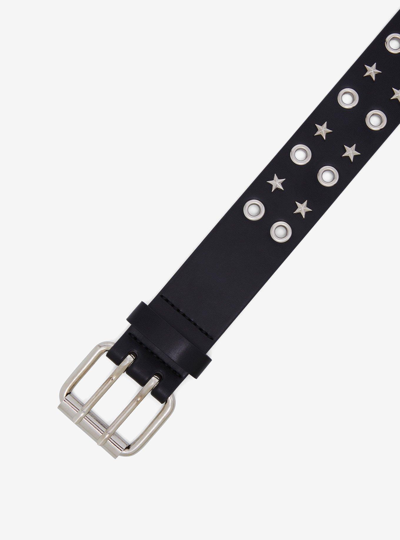 Black Grommet & Star Belt, , hi-res