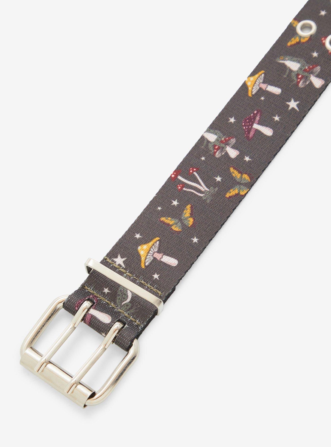 Frog Mushroom Forest Grommet Belt, MULTI, alternate