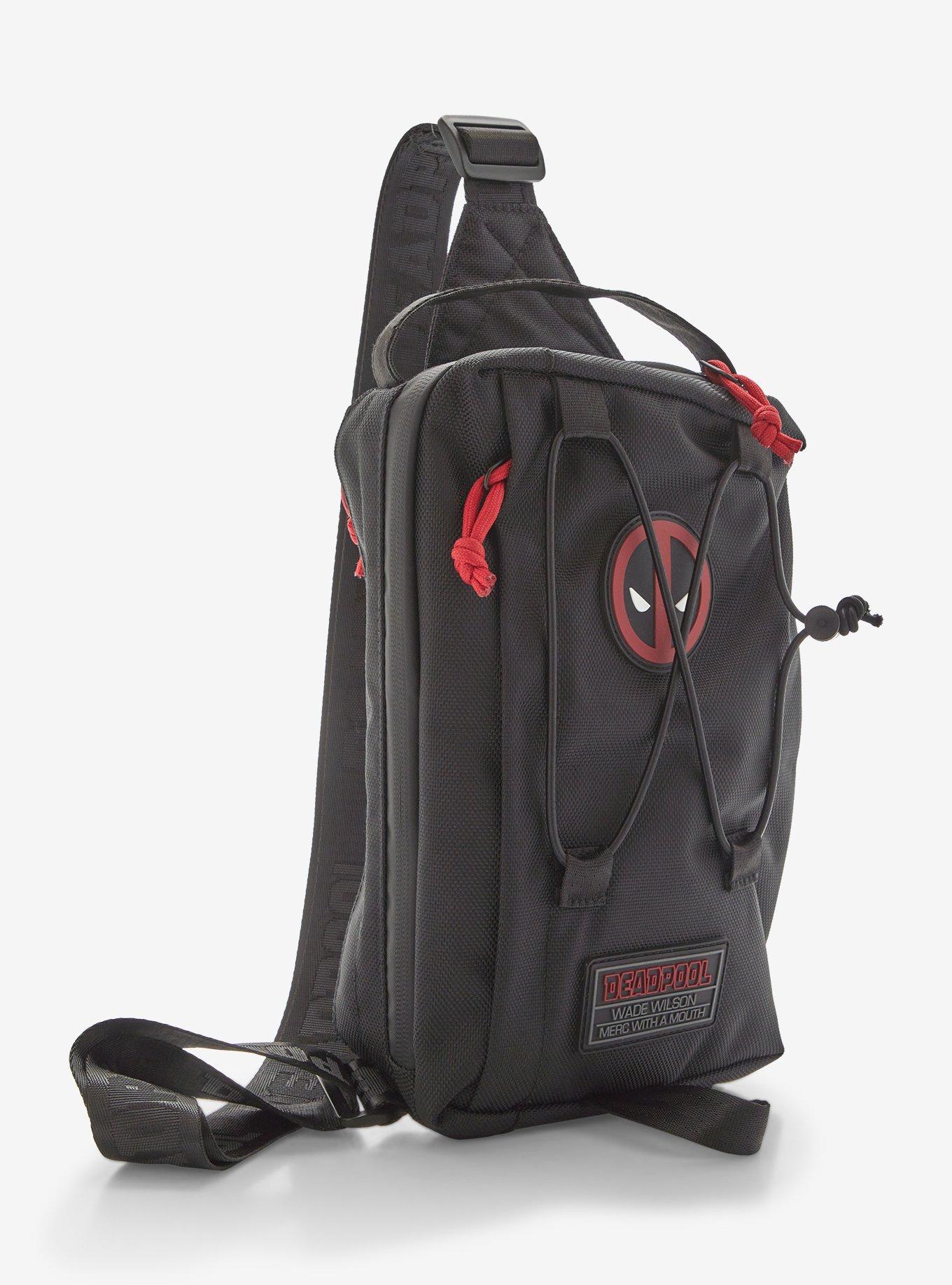 Marvel Deadpool Black Tactical Sling Bag — BoxLunch Exclusive, , hi-res