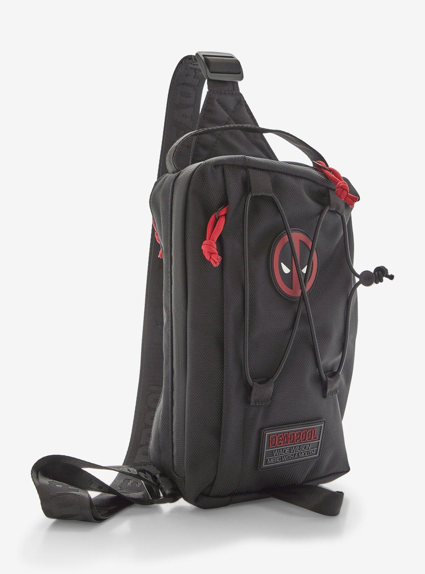 Marvel Deadpool Black Tactical Sling Bag &mdash; BoxLunch Exclusive, , hi-res