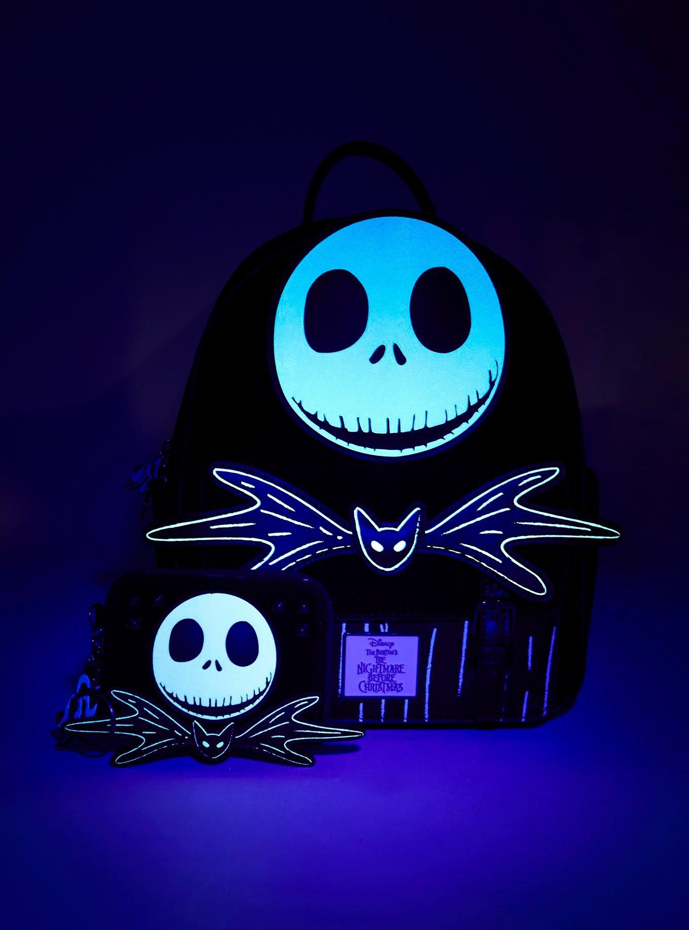 Disney The Nightmare Before Christmas Jack Skellington Glow-in-the-Dark Small Zip Wallet - BoxLunch Exclusive, , hi-res